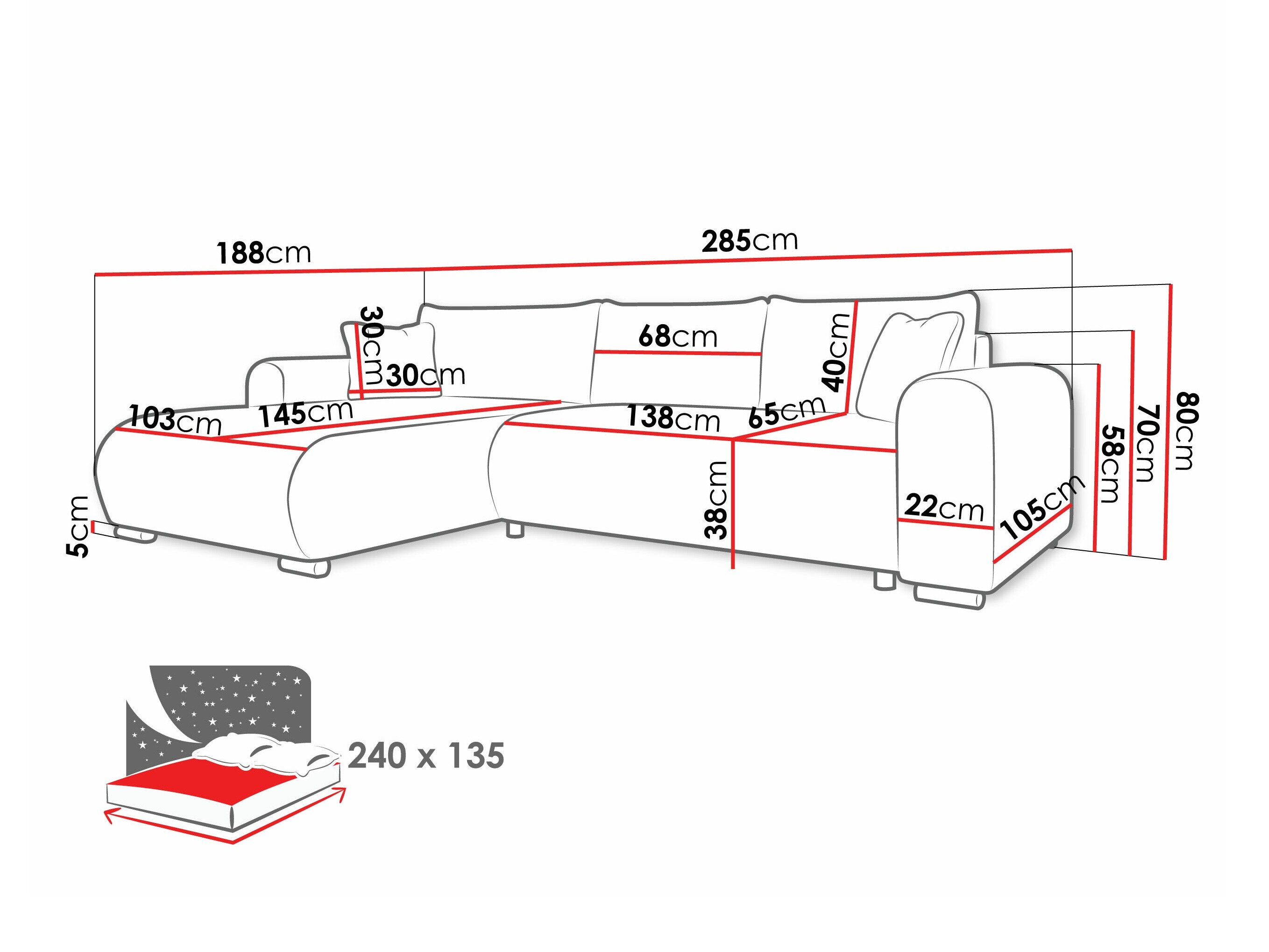 Hjørnesofa Comfivo 410 (Wave 09)