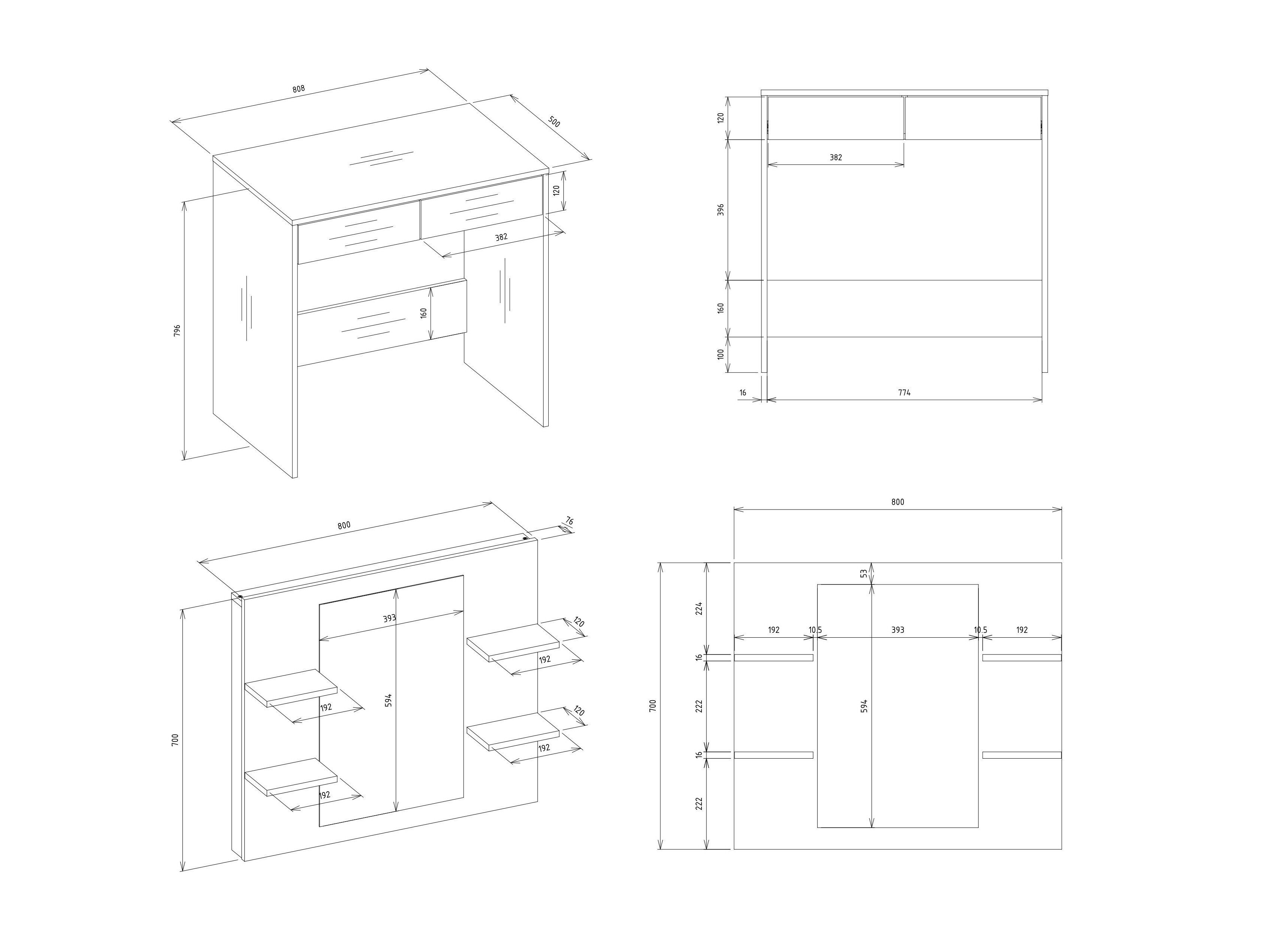 Sminkebord Mandeville 357
