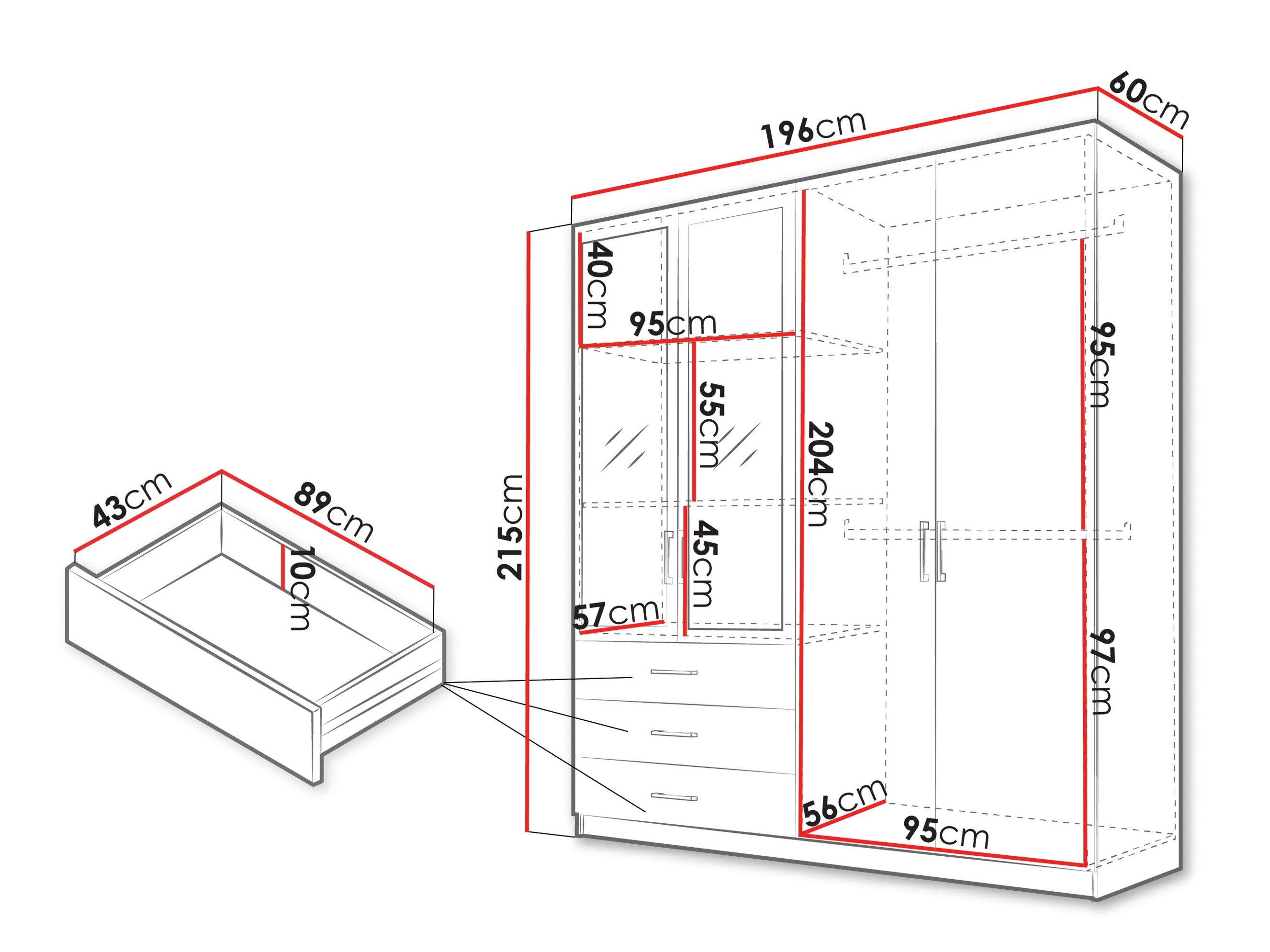 Garderobeskab Honolulu 269 (Kashmir)