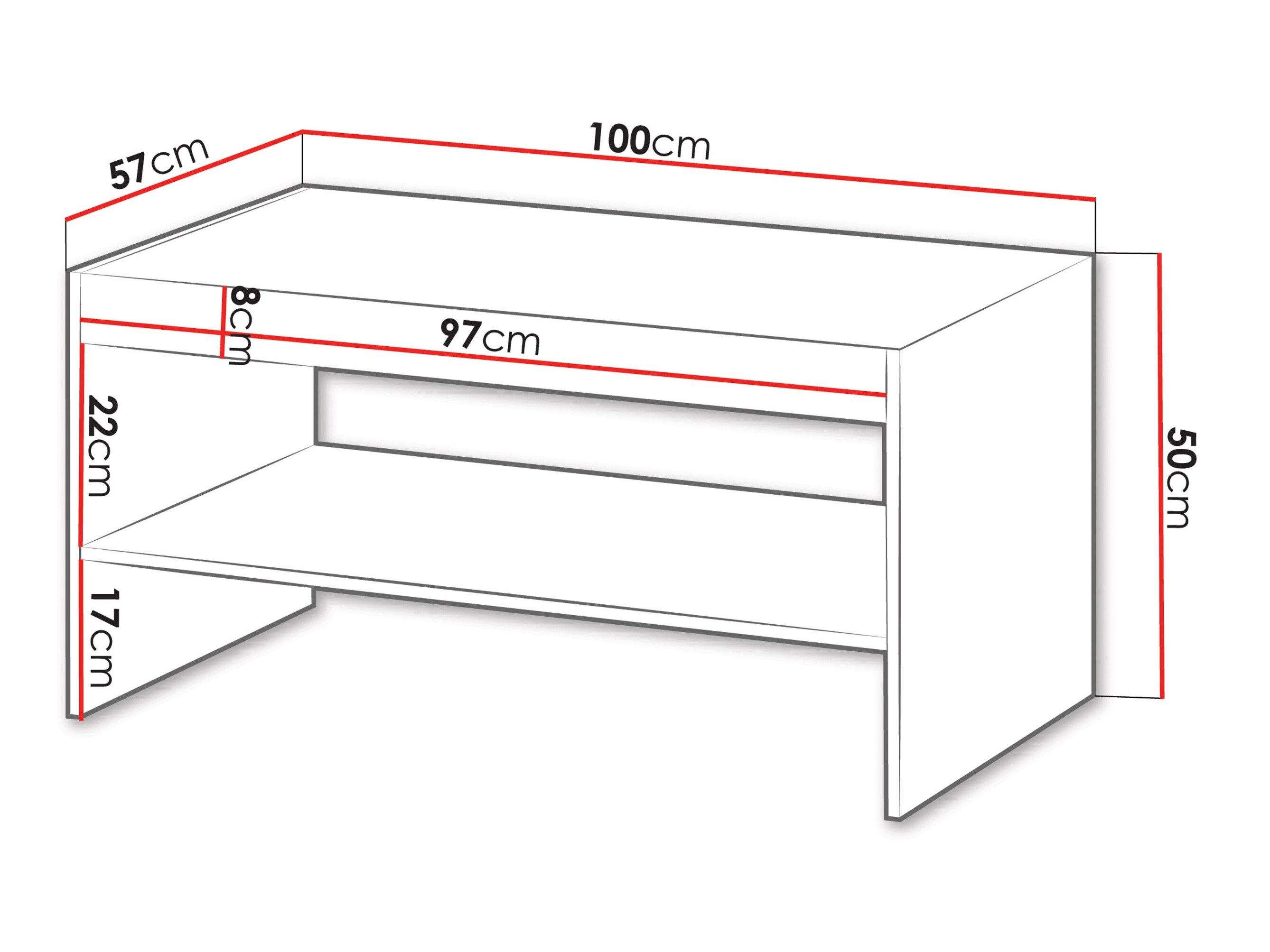Sofabord Evavese 107 (Sort)