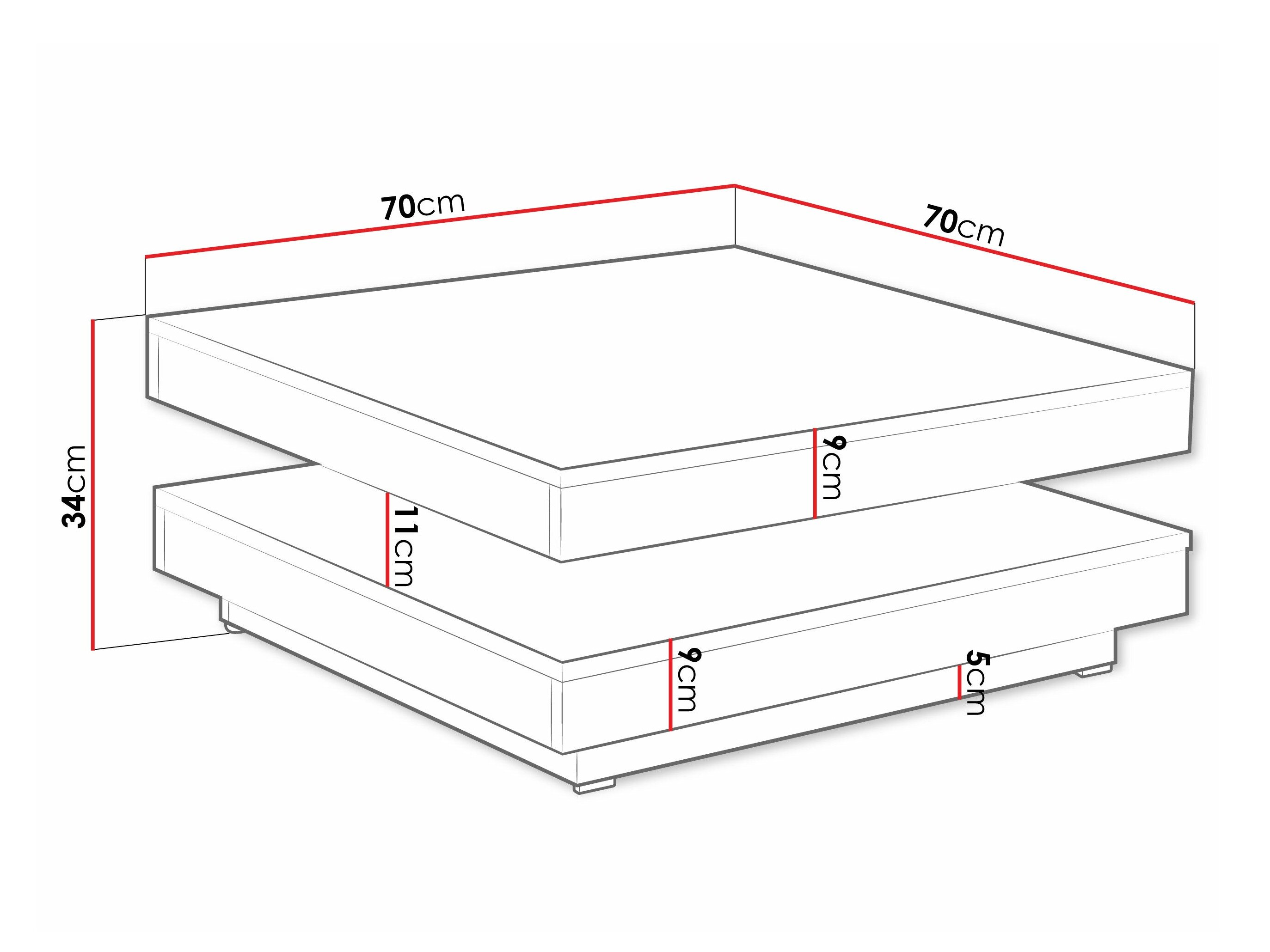 Transformer sofabord Comfivo 385 (Wotan eg + Hvid)