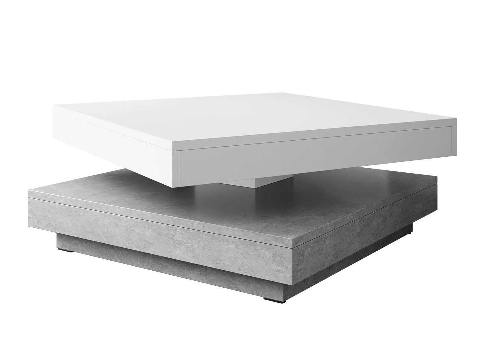 Transformer sofabord Comfivo Pisces (Beton + Hvid)