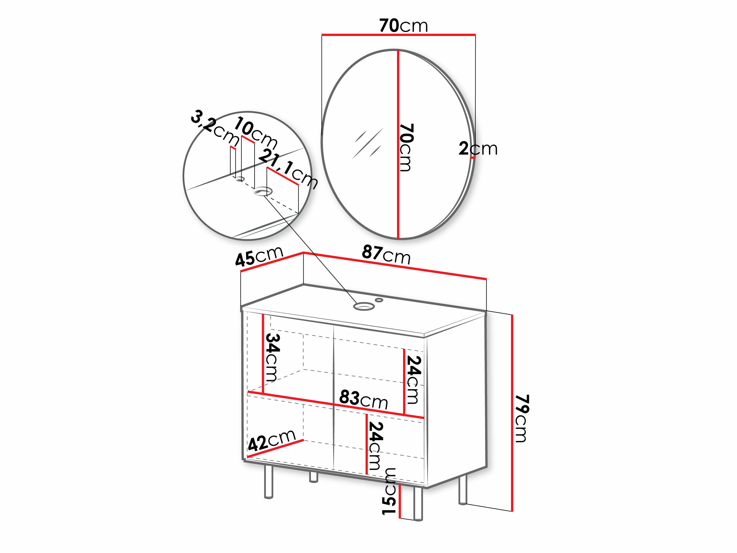 Badeværelsessæt Virdomi 109 (Kashmir)