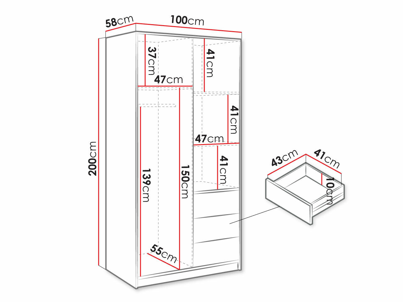 Garderobeskab Lombala 102