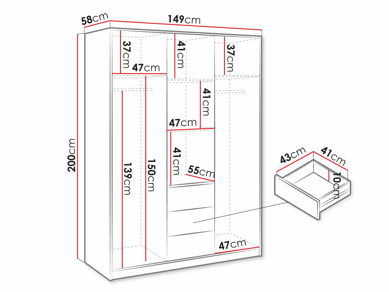 Garderobeskab Lombala 103