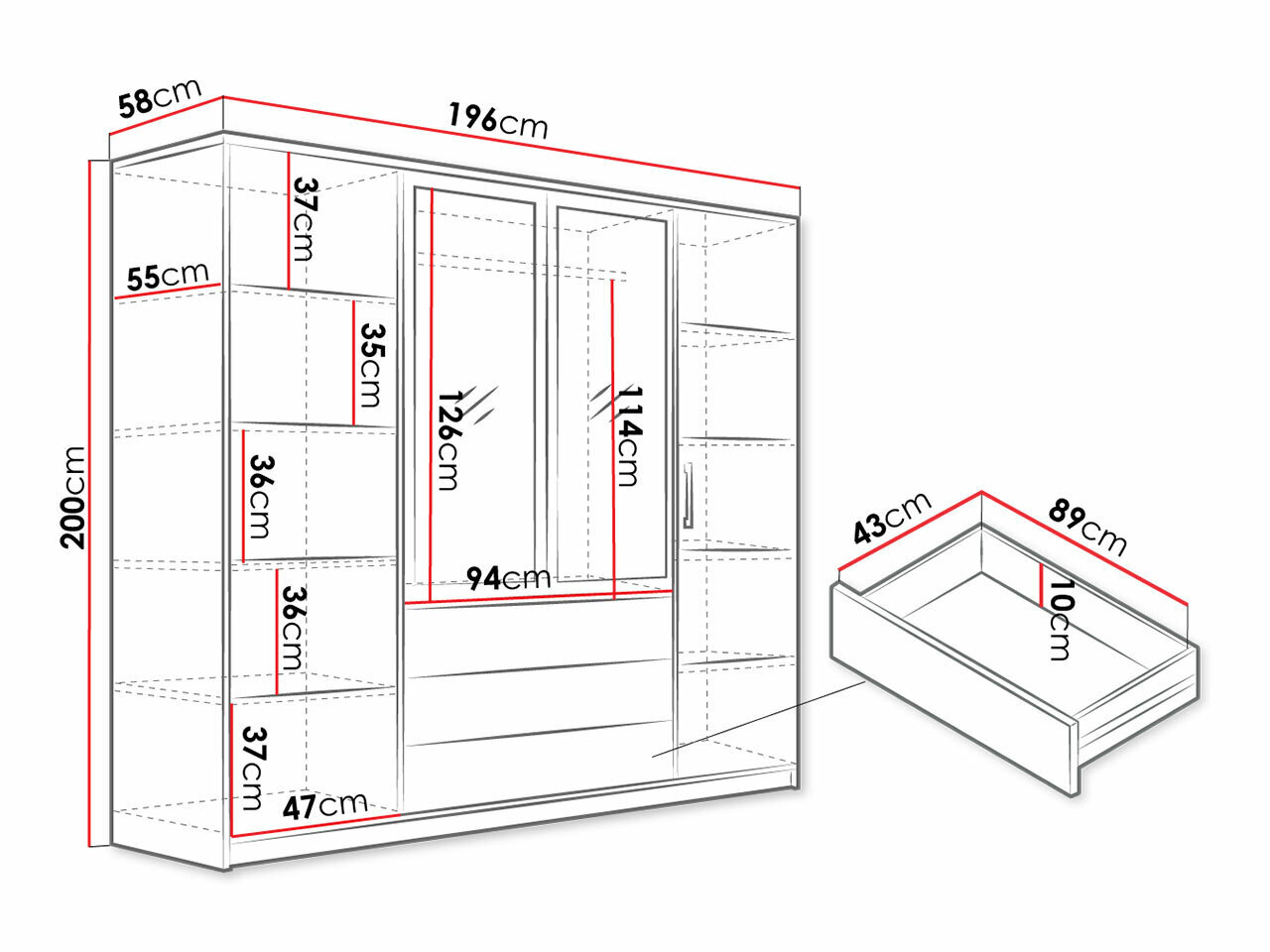 Garderobeskab Lombala 104