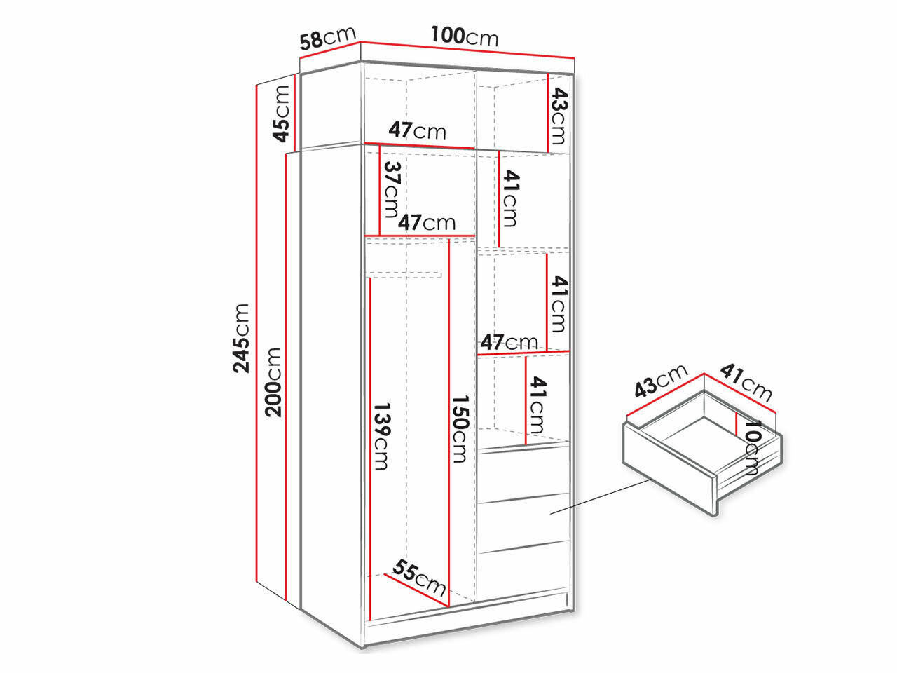 Garderobeskab Lombala 108
