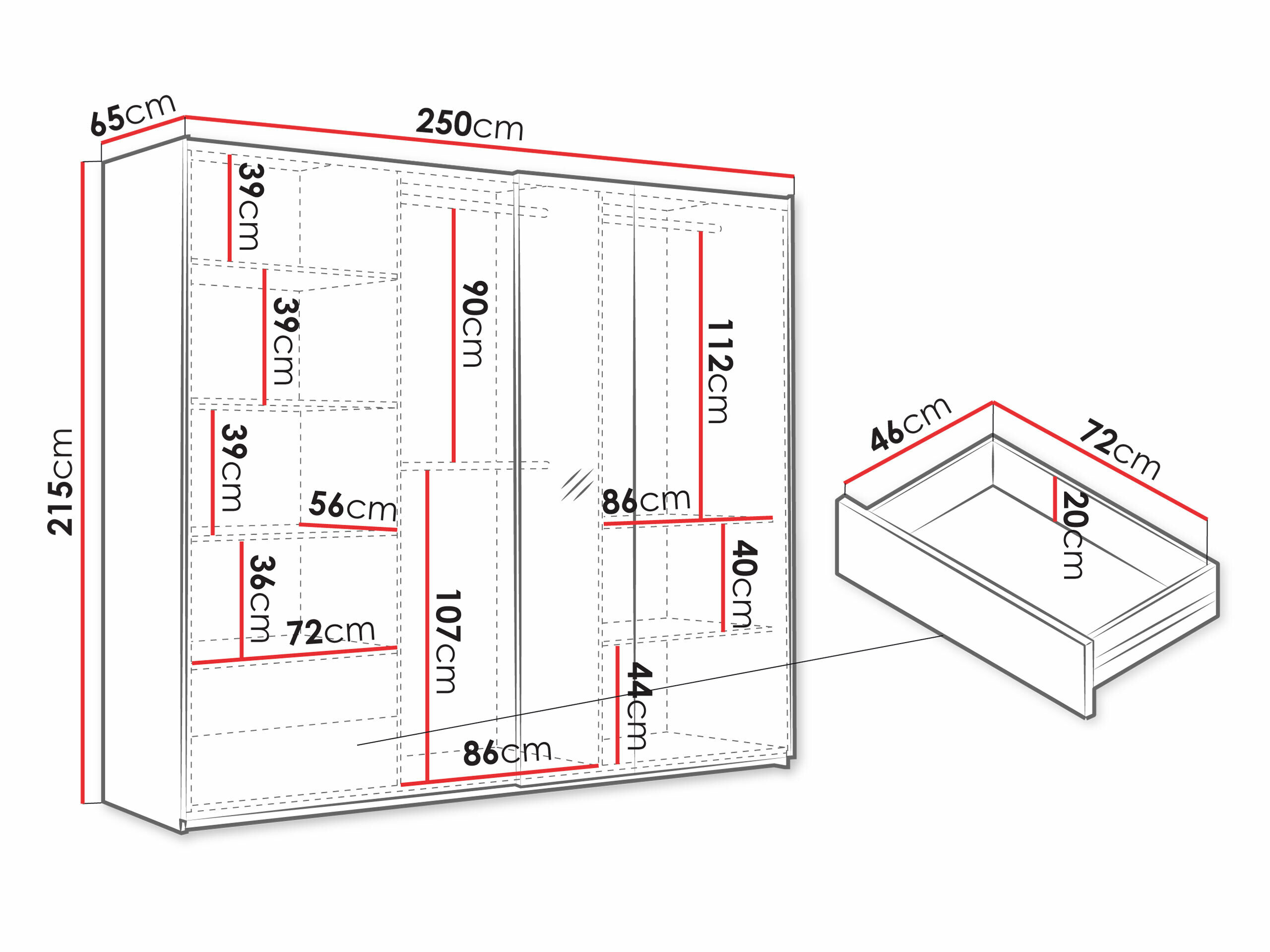 Garderobeskab Honolulu 254 (Artisan eg)