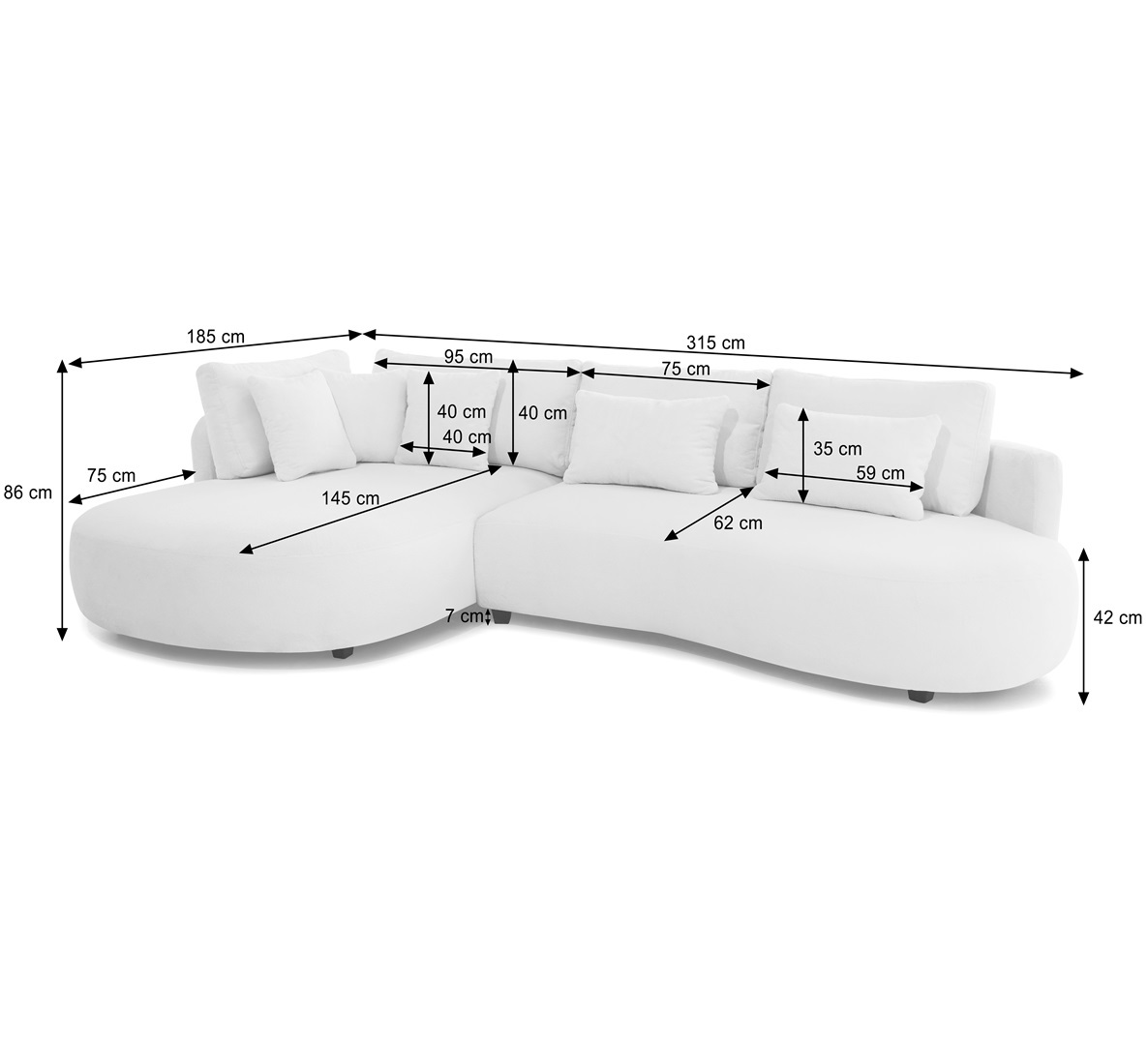 Hjørnesofa Margate 136 (Fredo 05)