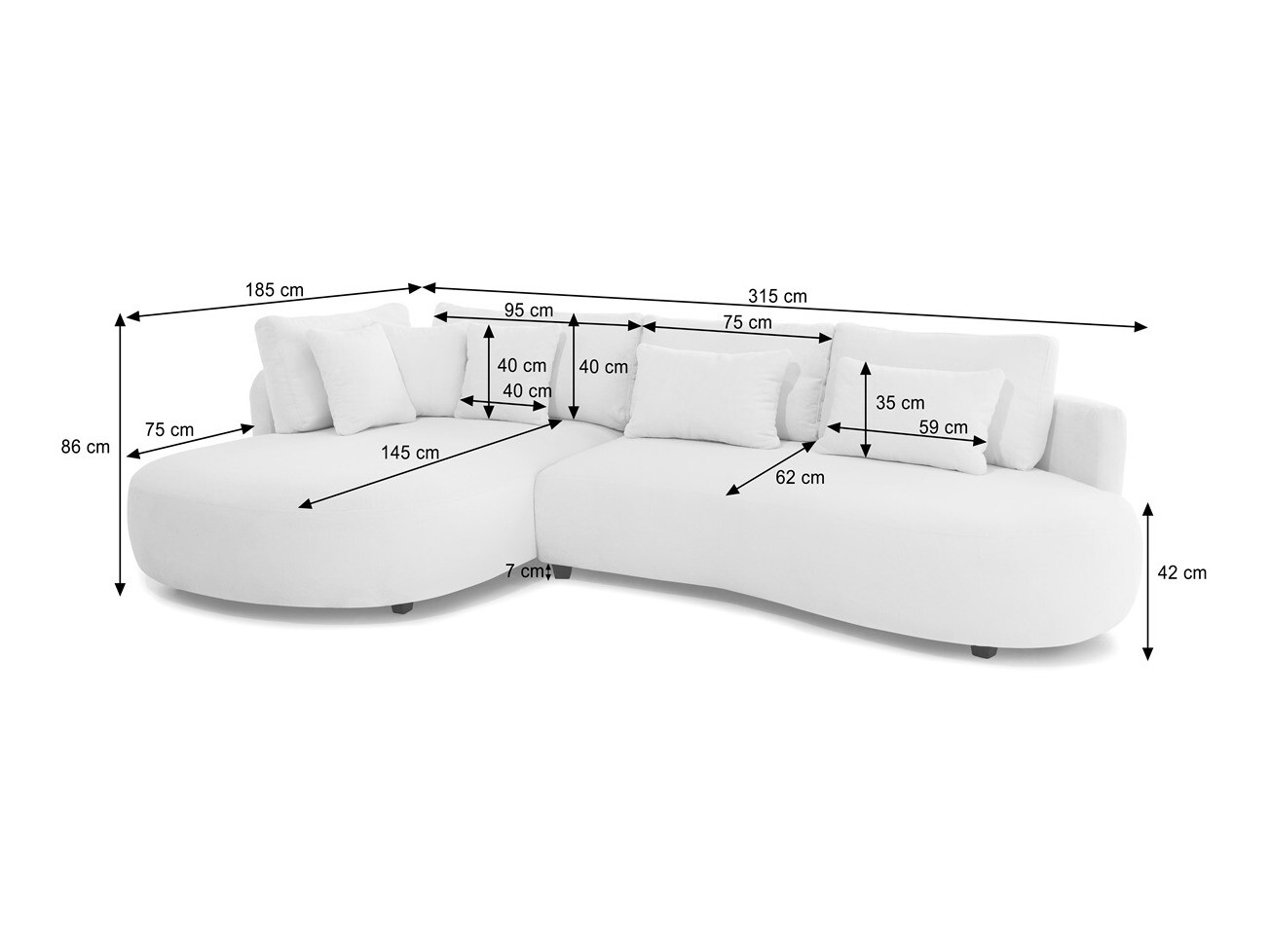 Hjørnesofa Margate 136 (Fredo 30)