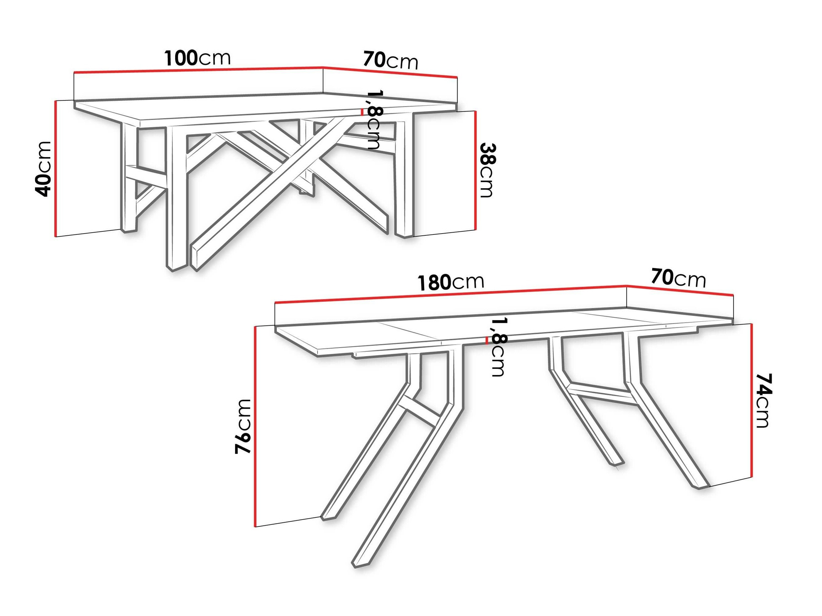 Transformer sofabord Oswego 151 (Grafit + Sort)