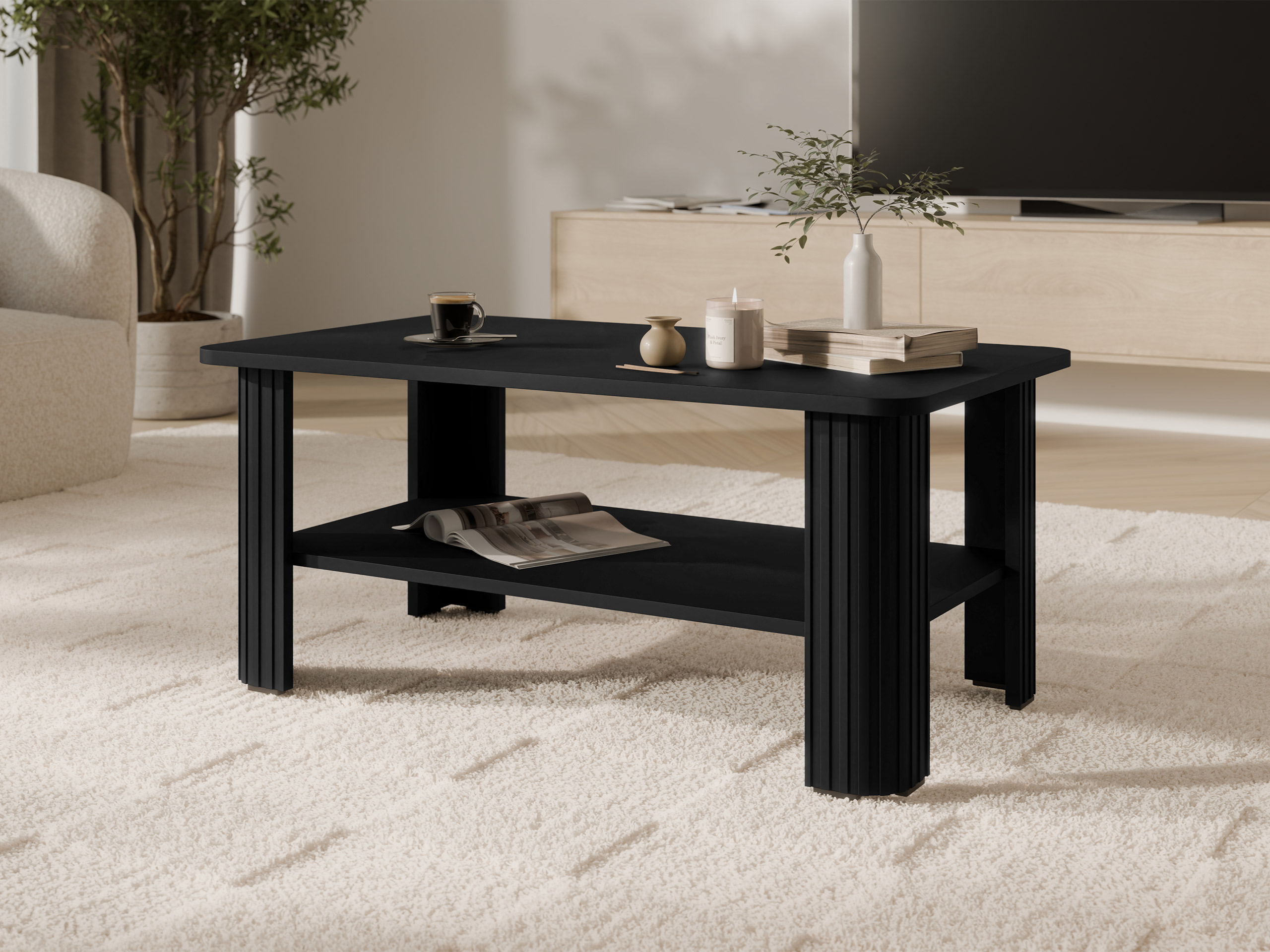 Sofabord Charlotte 213 (Sort)