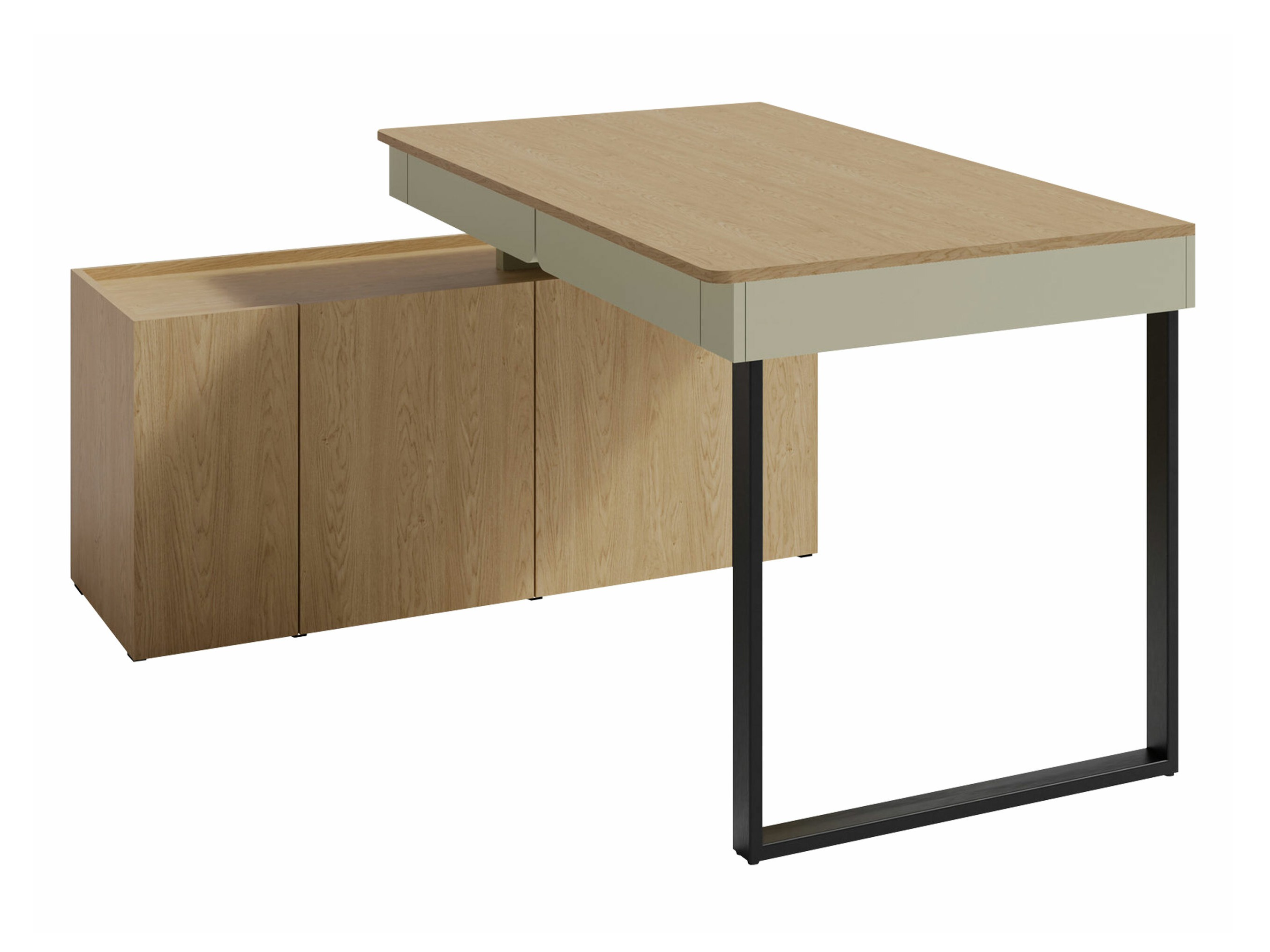 Hjørneskrivebord Fiosono 110 (Eukalyptus + Egetræ)