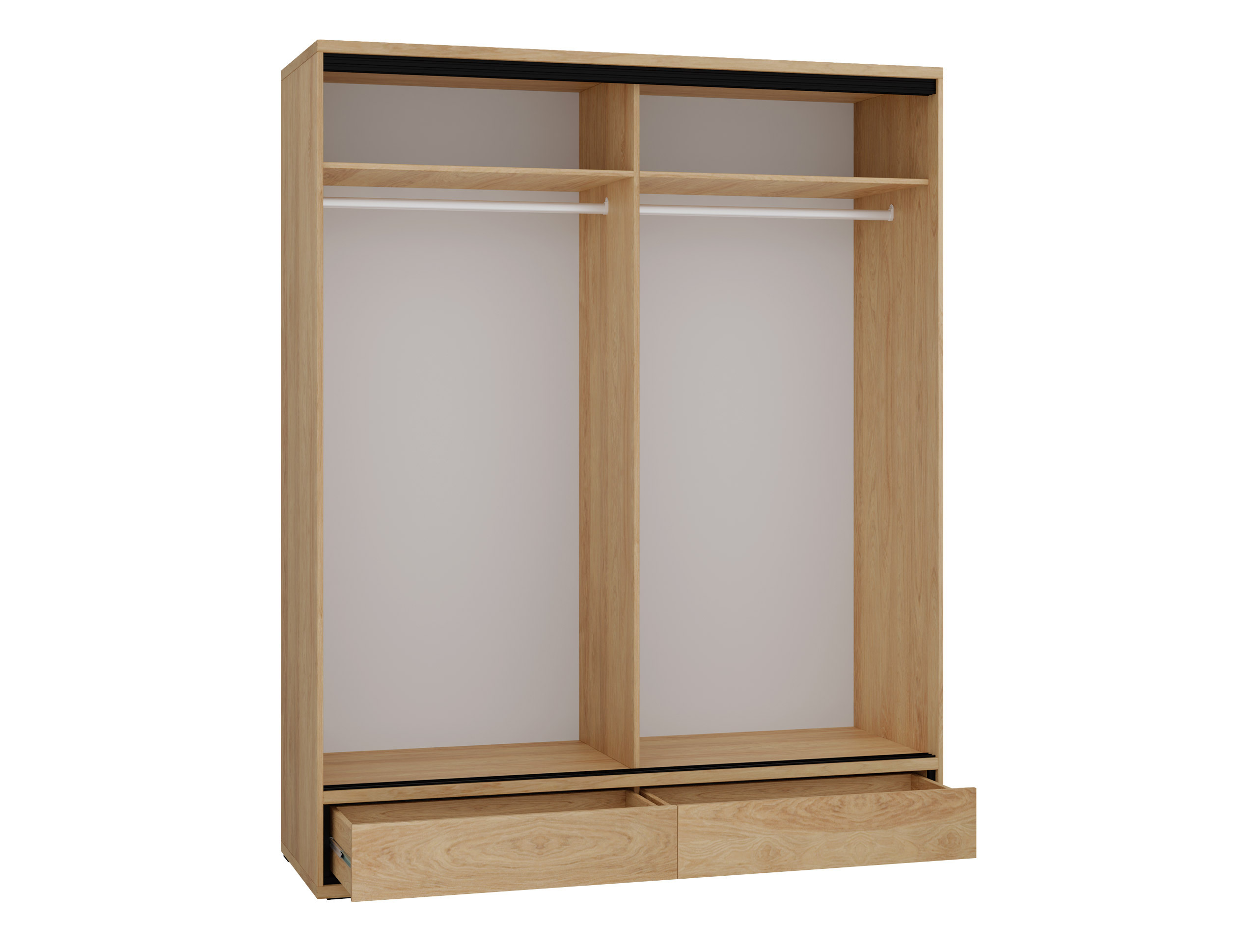 Garderobeskab Etrmoni 109 (Lyst træ + Egetræ)