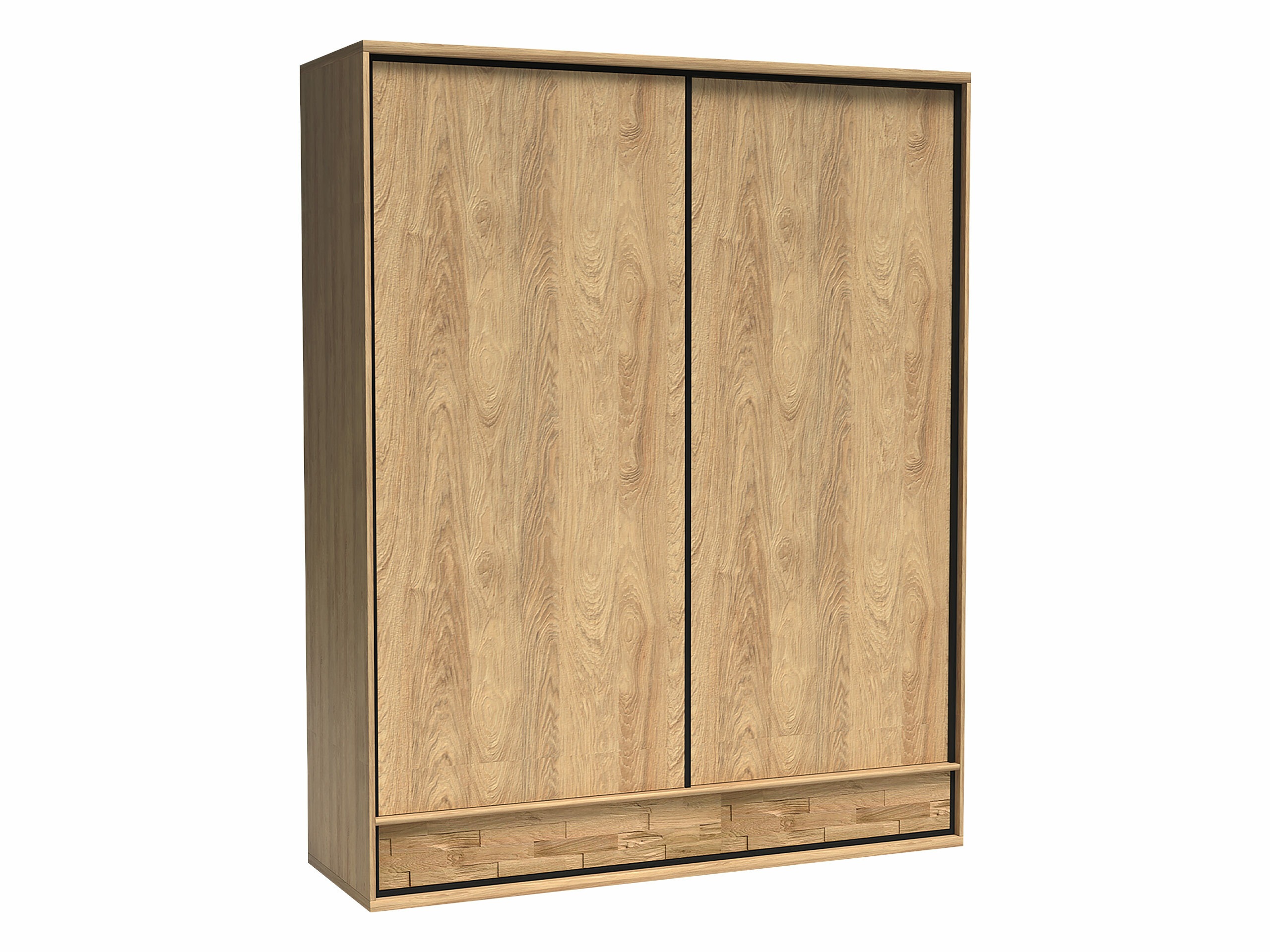 Garderobeskab Etrmoni 109 (Lyst træ + Egetræ)