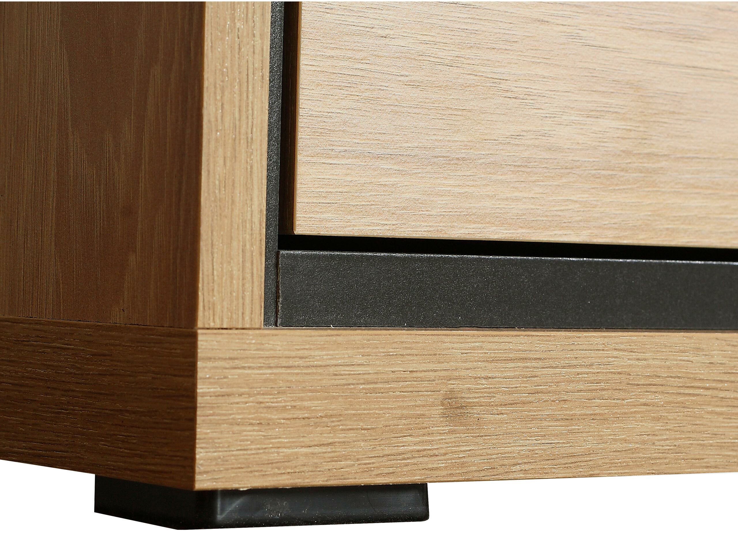 Hjørne kommode Etrmoni 106 (Lyst træ + Egetræ)