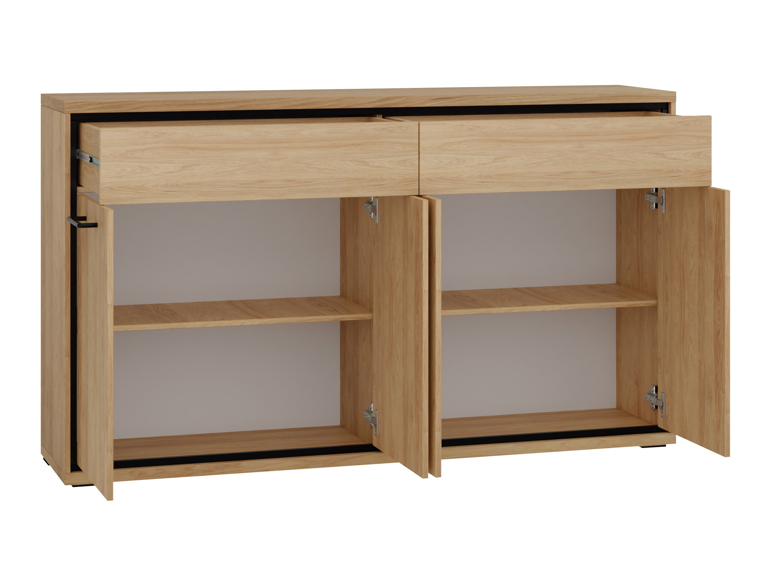 Kommode Etrmoni 105 (Lyst træ + Egetræ)
