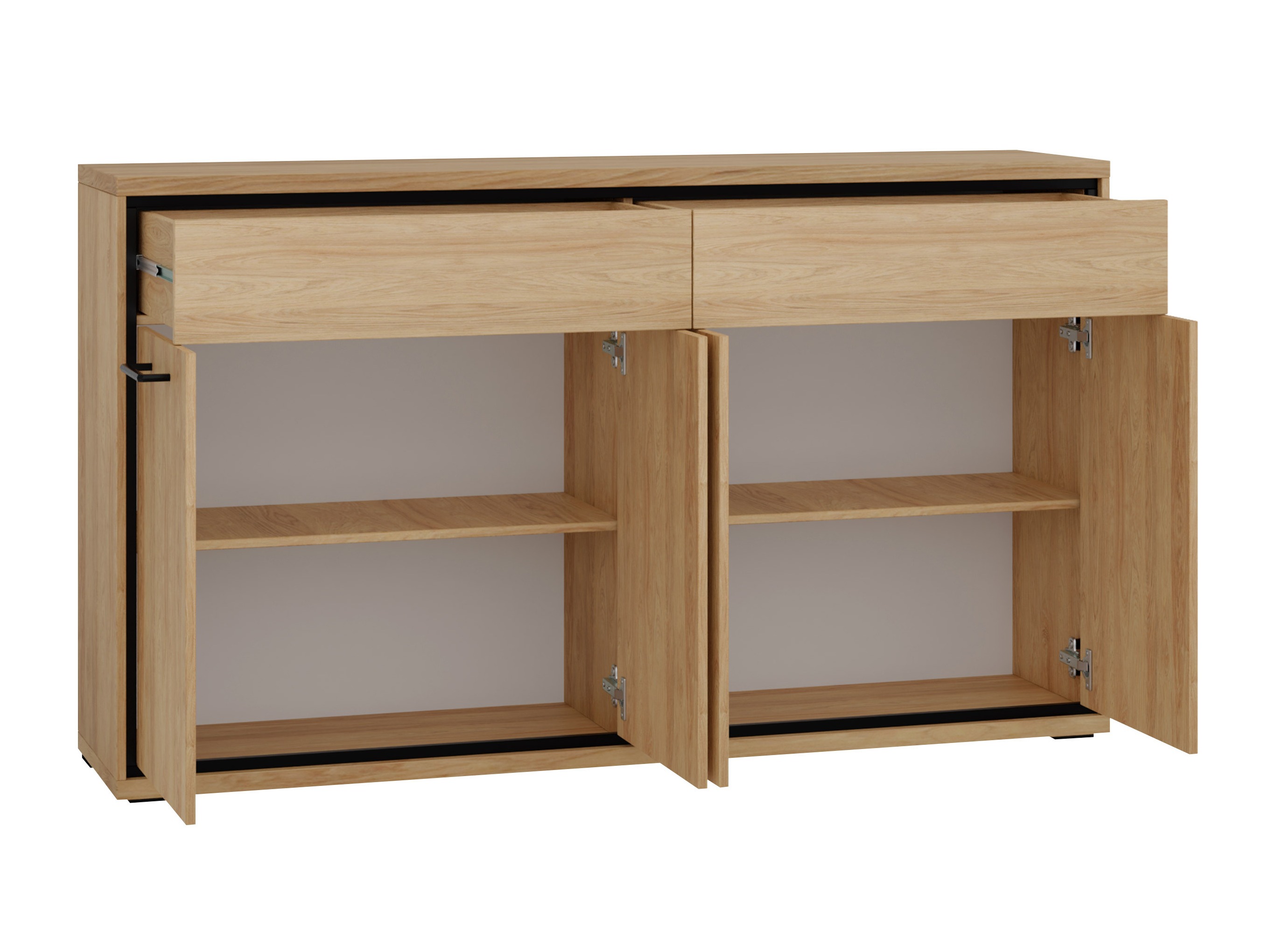 Kommode Etrmoni 105 (Lyst træ + Egetræ)