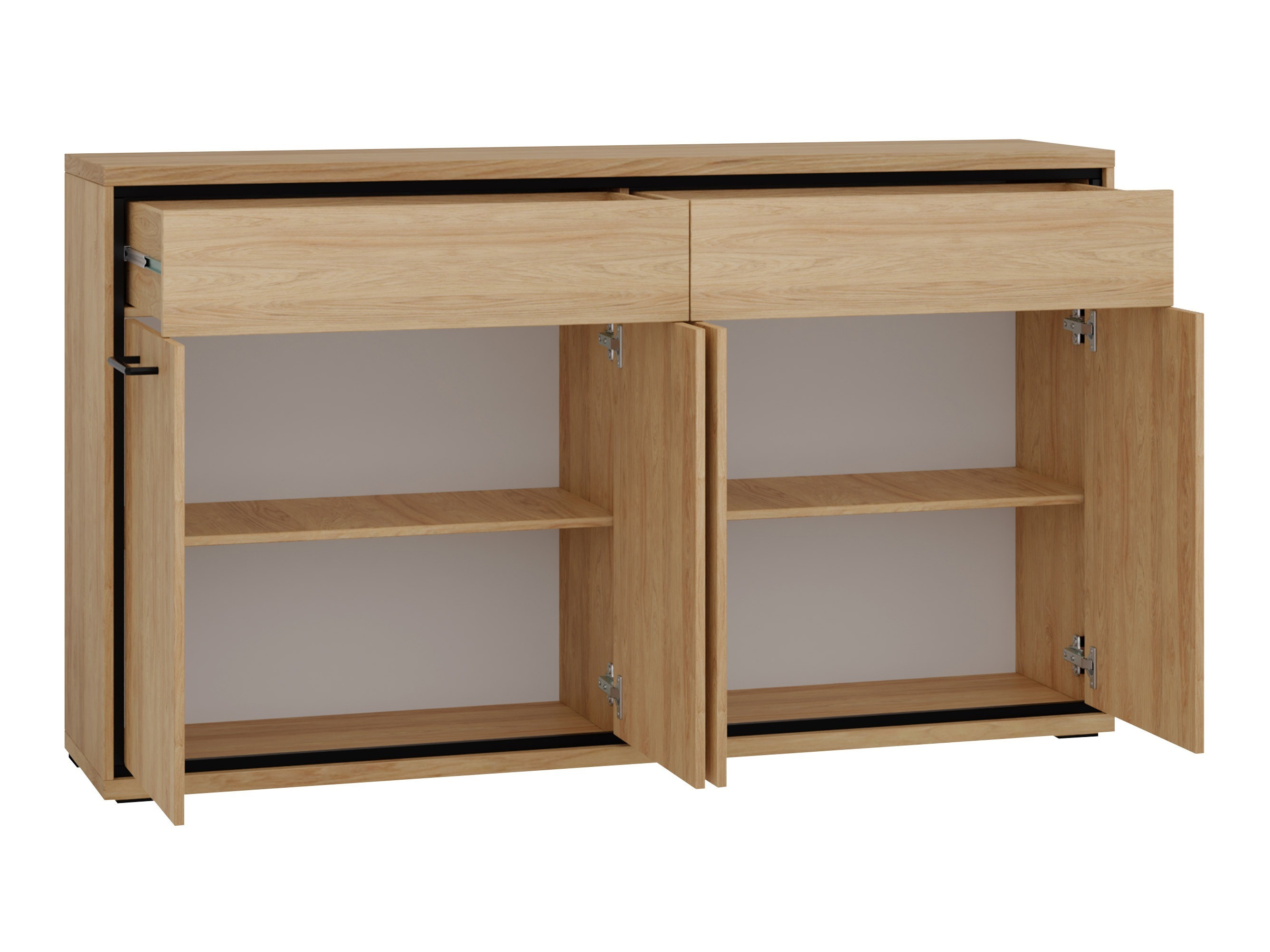 Kommode Etrmoni 105 (Lyst træ + Egetræ)