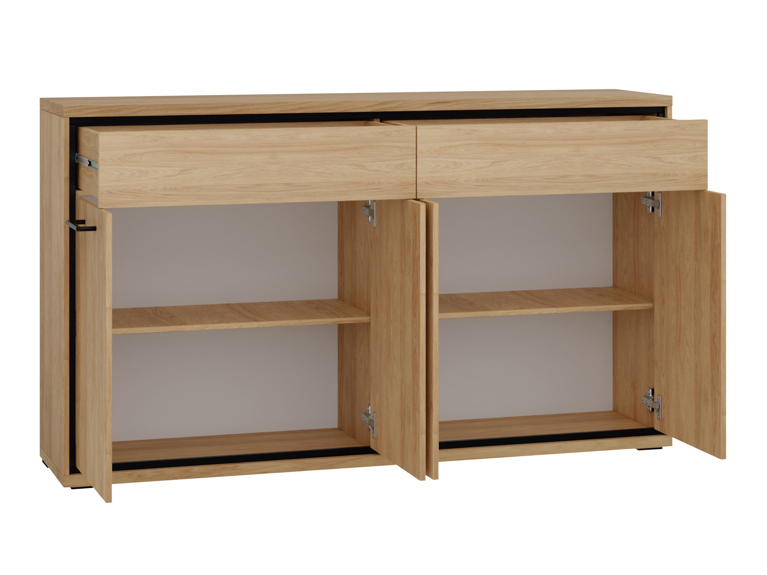 Kommode Etrmoni 105 (Lyst træ + Egetræ)