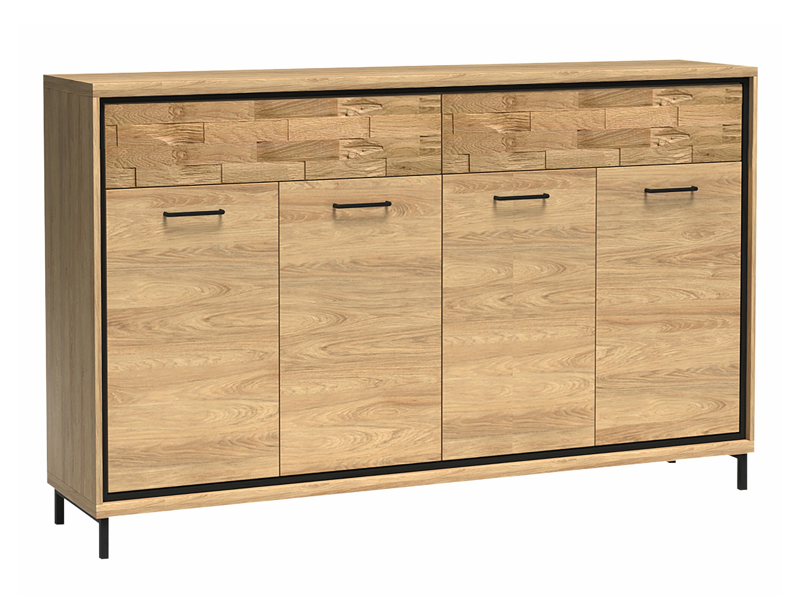 Kommode Etrmoni 105 (Lyst træ + Egetræ)