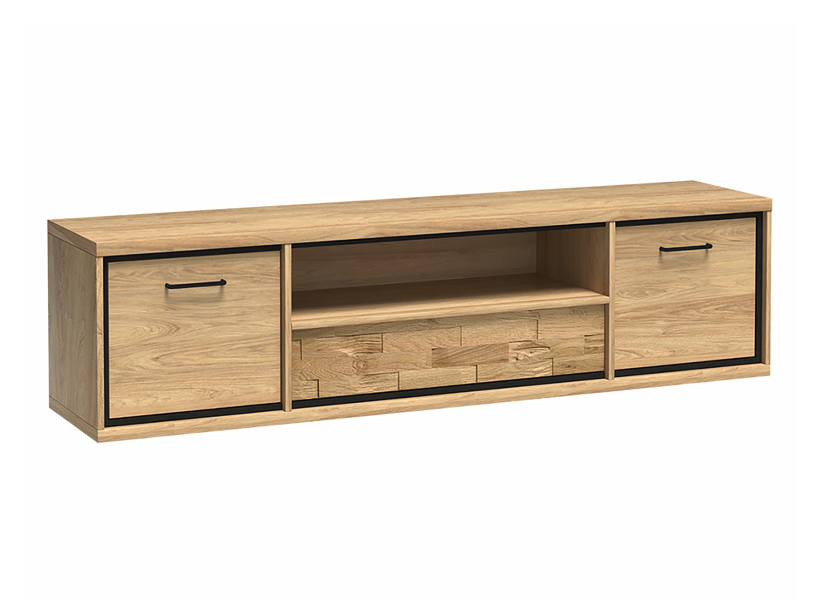 TV-bord Etrmoni 111 (Lyst træ + Egetræ)