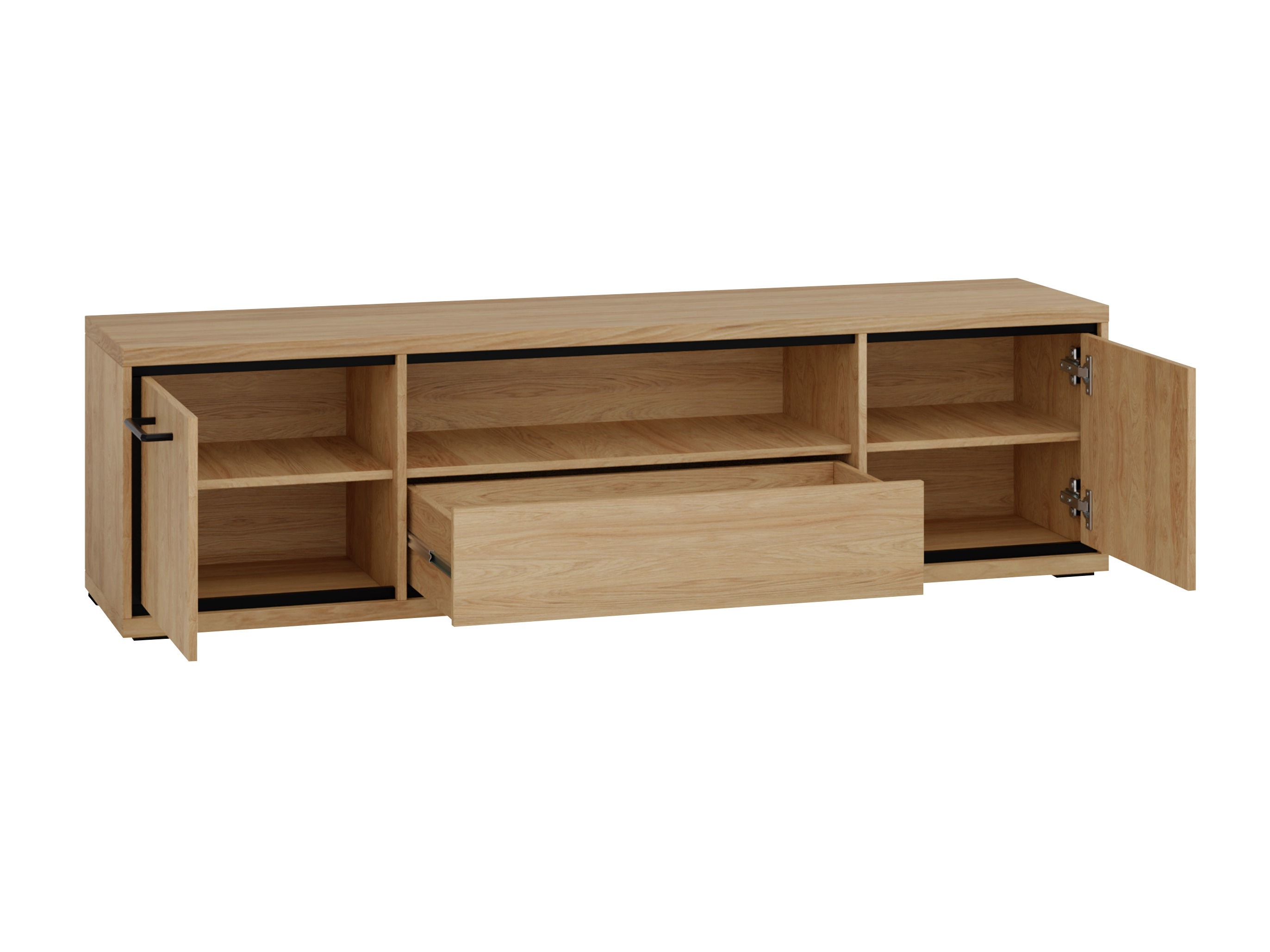 TV-bord Etrmoni 111 (Lyst træ + Egetræ)