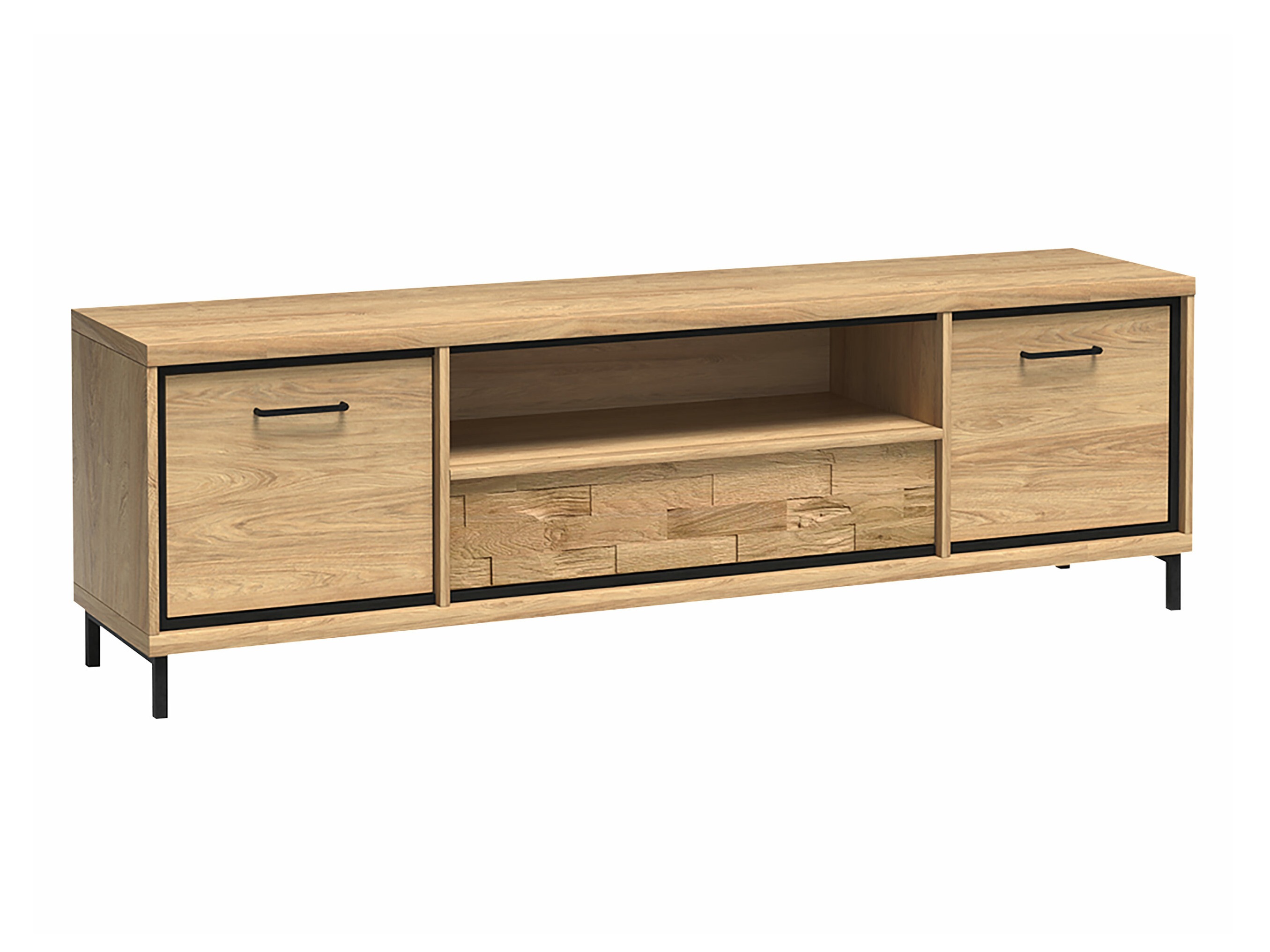 TV-bord Etrmoni 111 (Lyst træ + Egetræ)