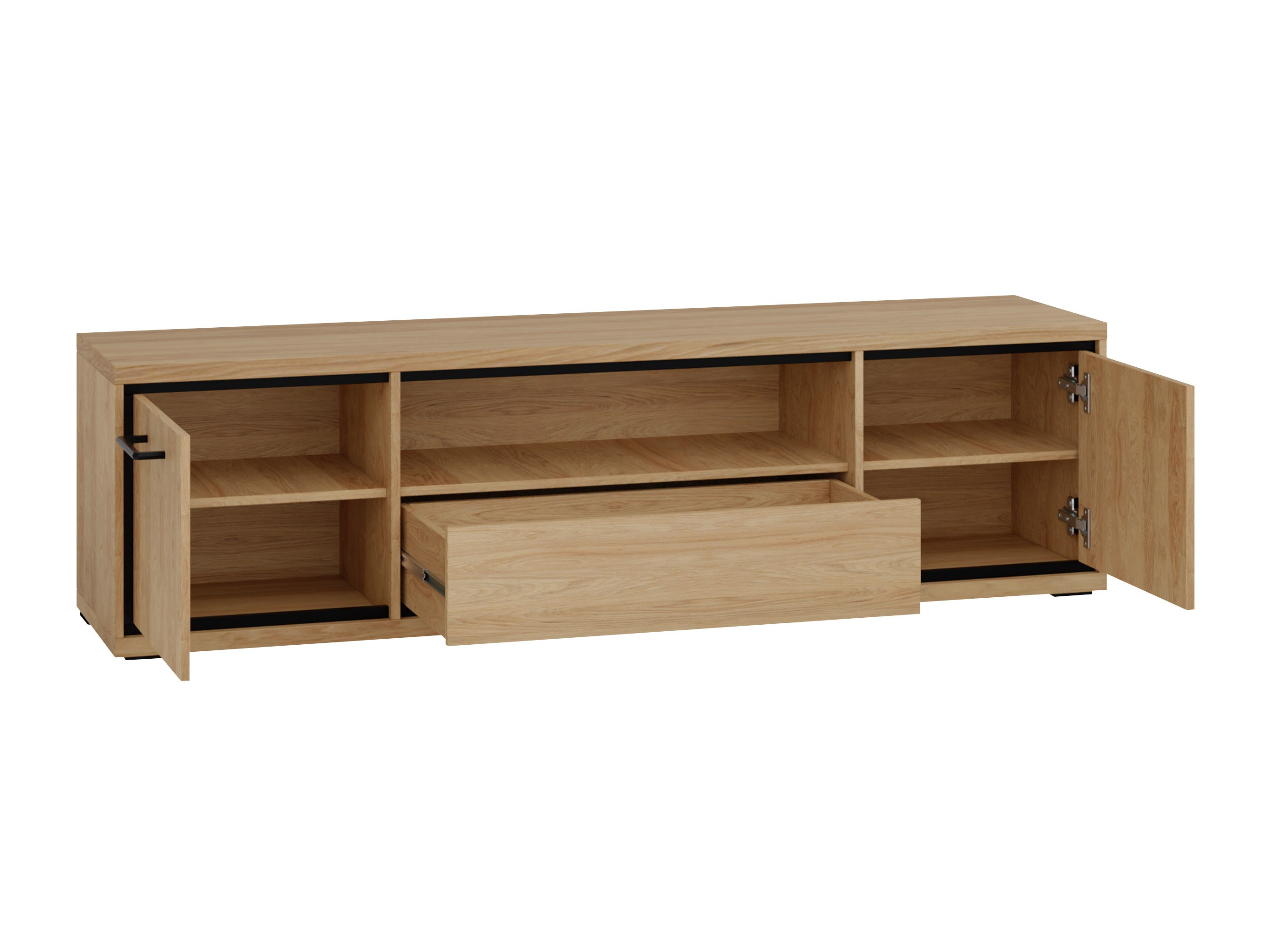 TV-bord Etrmoni 111 (Lyst træ + Egetræ)