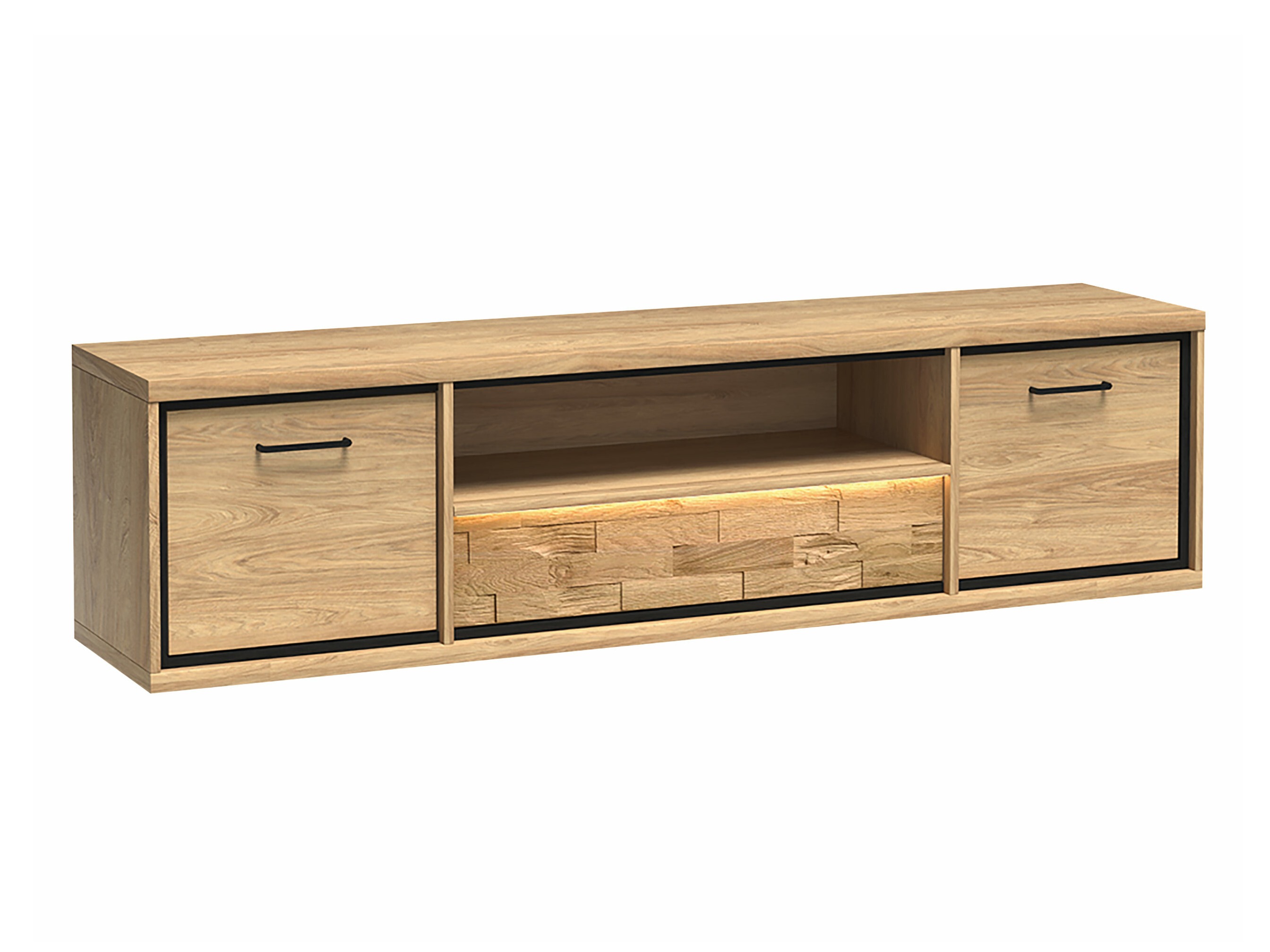 TV-bord Etrmoni 111 (Lyst træ + Egetræ)