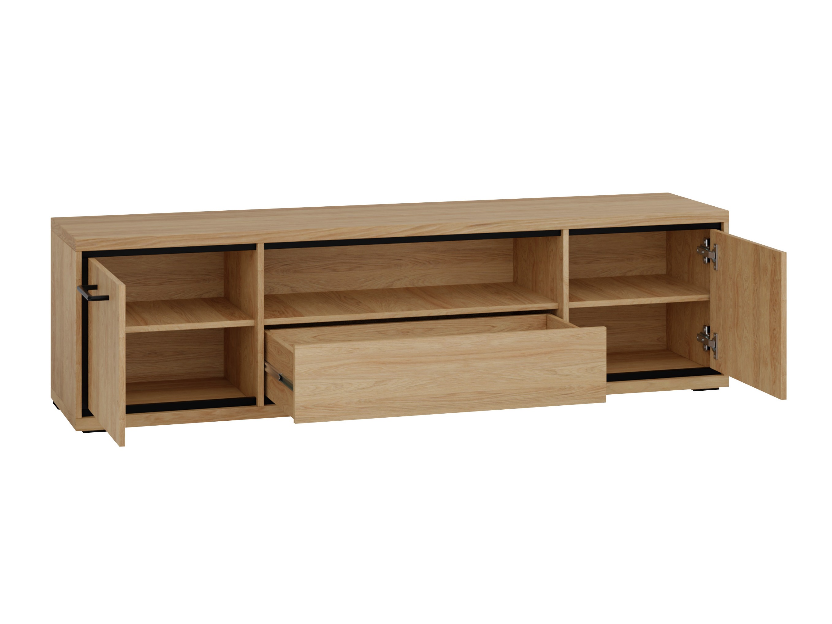 TV-bord Etrmoni 111 (Lyst træ + Egetræ)