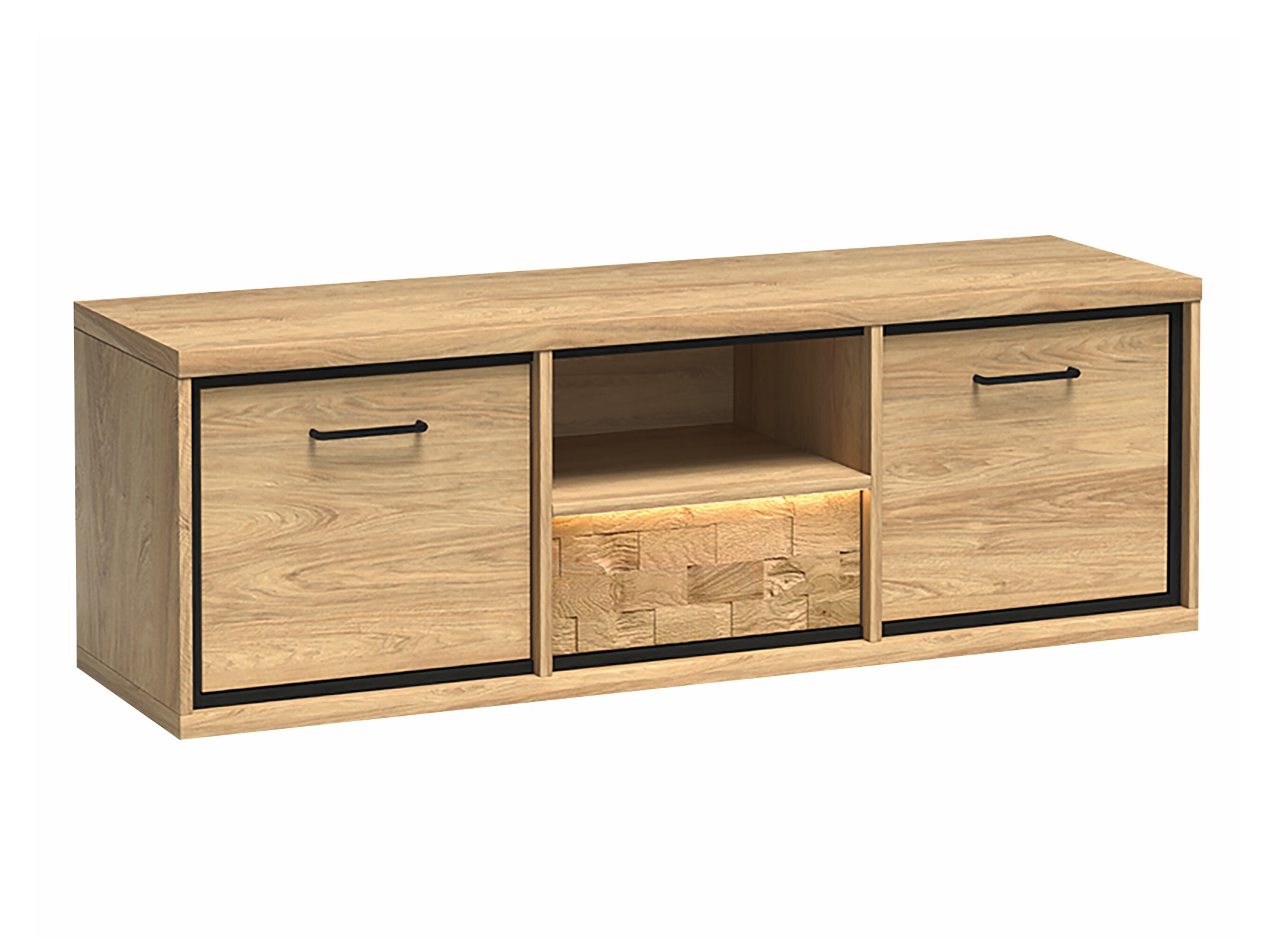 TV-bord Etrmoni 112 (Lyst træ + Egetræ)
