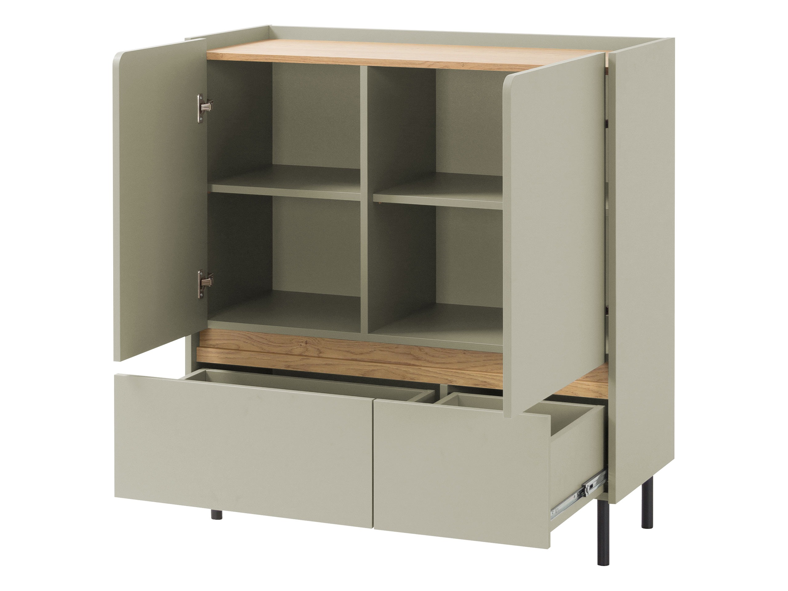 Møbelsæt Fiosono 115 (Beige + Lys eg)