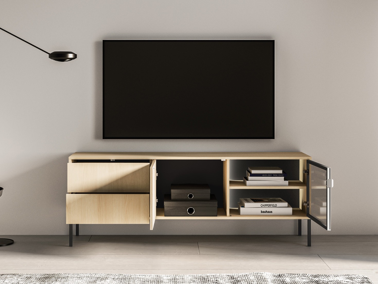 TV-bord Virsalo 103 (Egetræ)