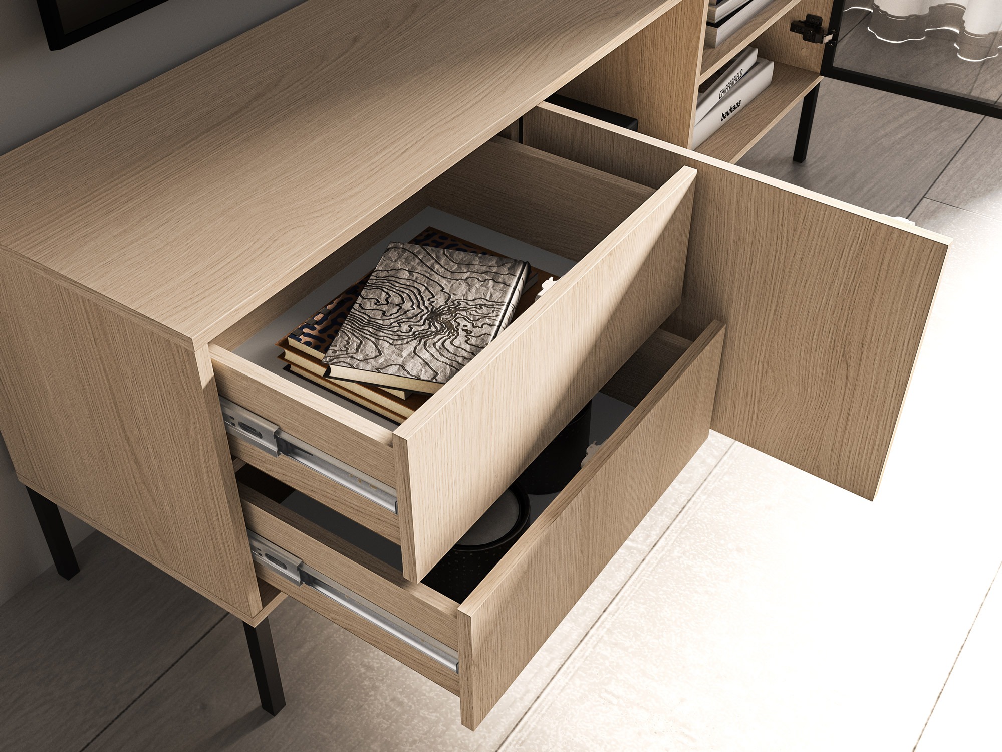 TV-bord Virsalo 103 (Egetræ)