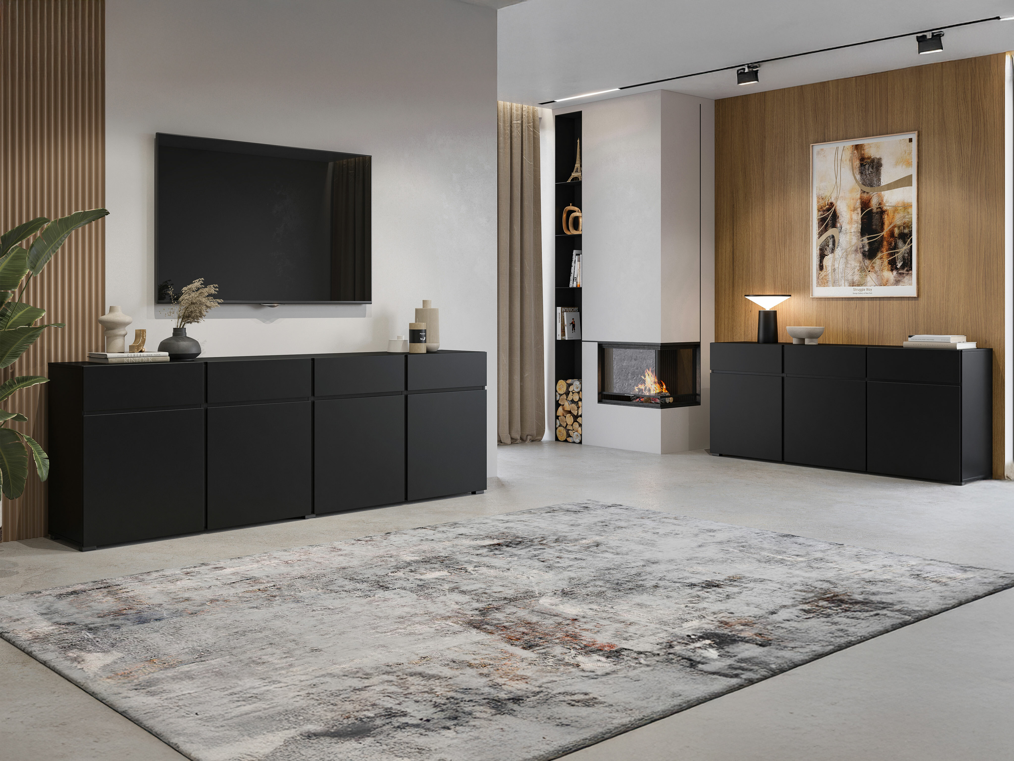 Kommode Alfere 103 (Sort)