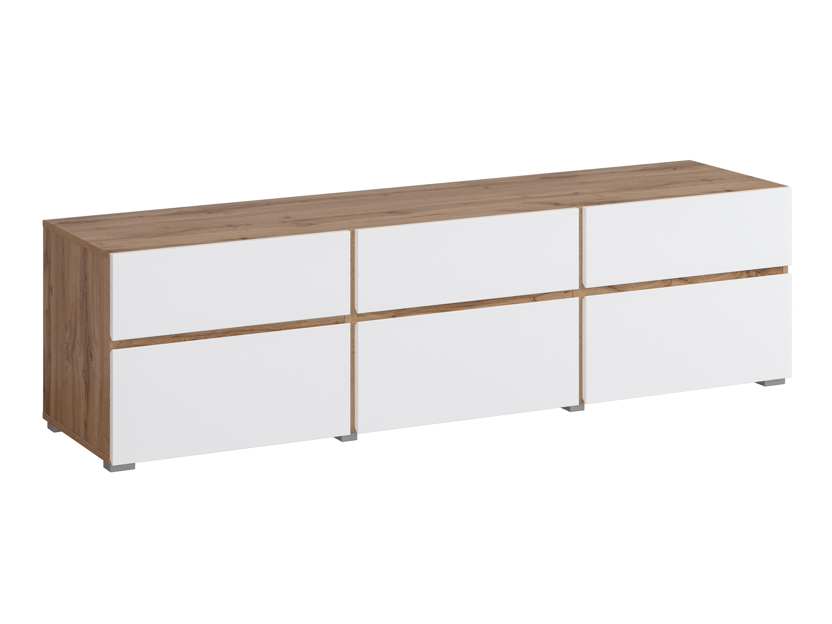 TV-bord Alfere 102 (Wotan eg + Hvid)