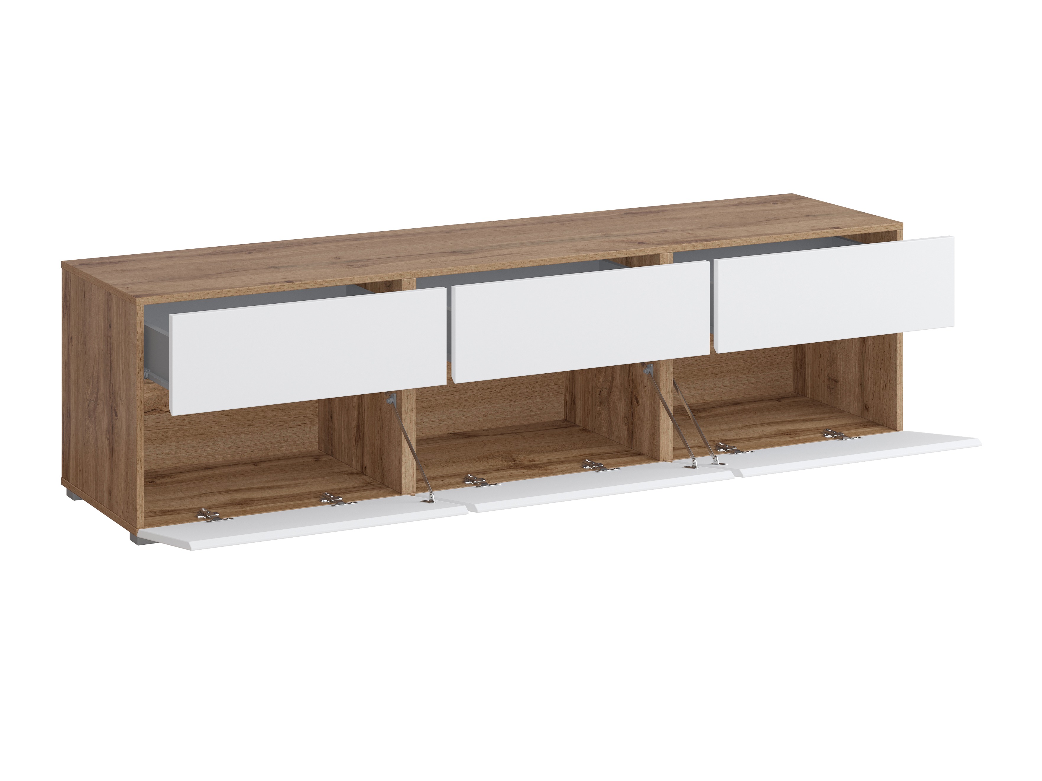TV-bord Alfere 102 (Wotan eg + Hvid)