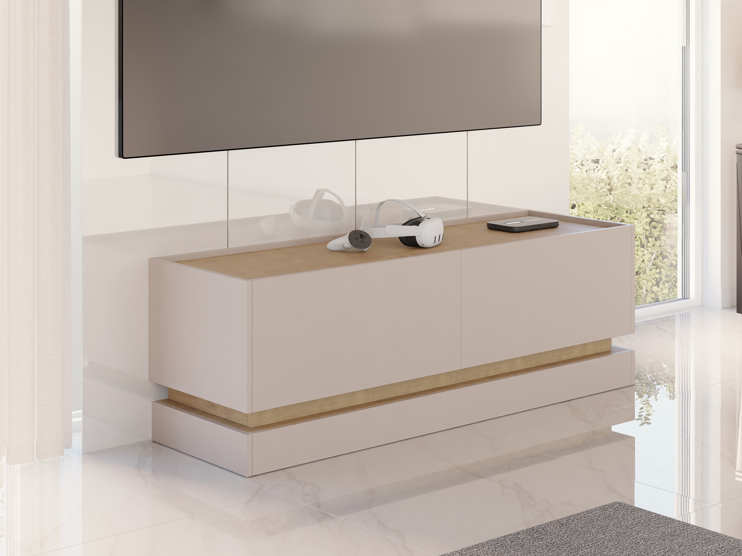 TV-bord Comfivo Tilia I (Kashmir + Egetræ)