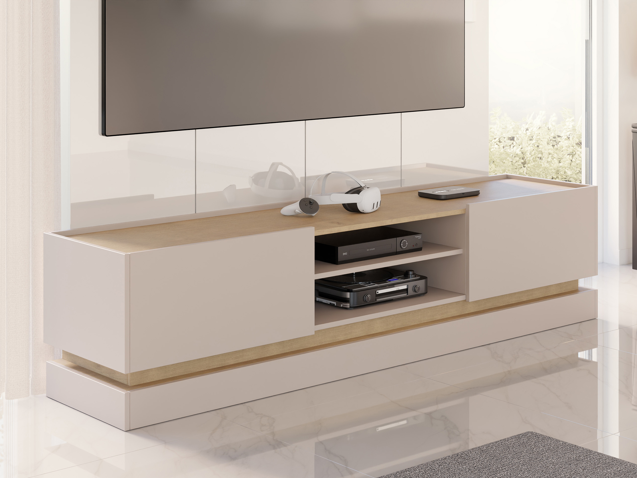 TV-bord Comfivo Tilia (Kashmir + Egetræ)