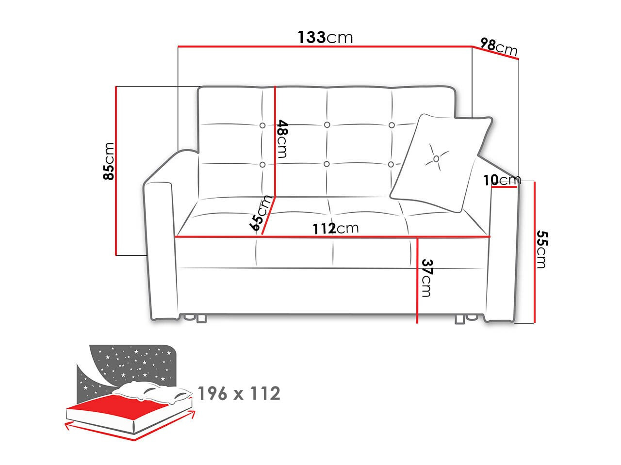 Sovesofa Seruna II (Nazar 225.06)