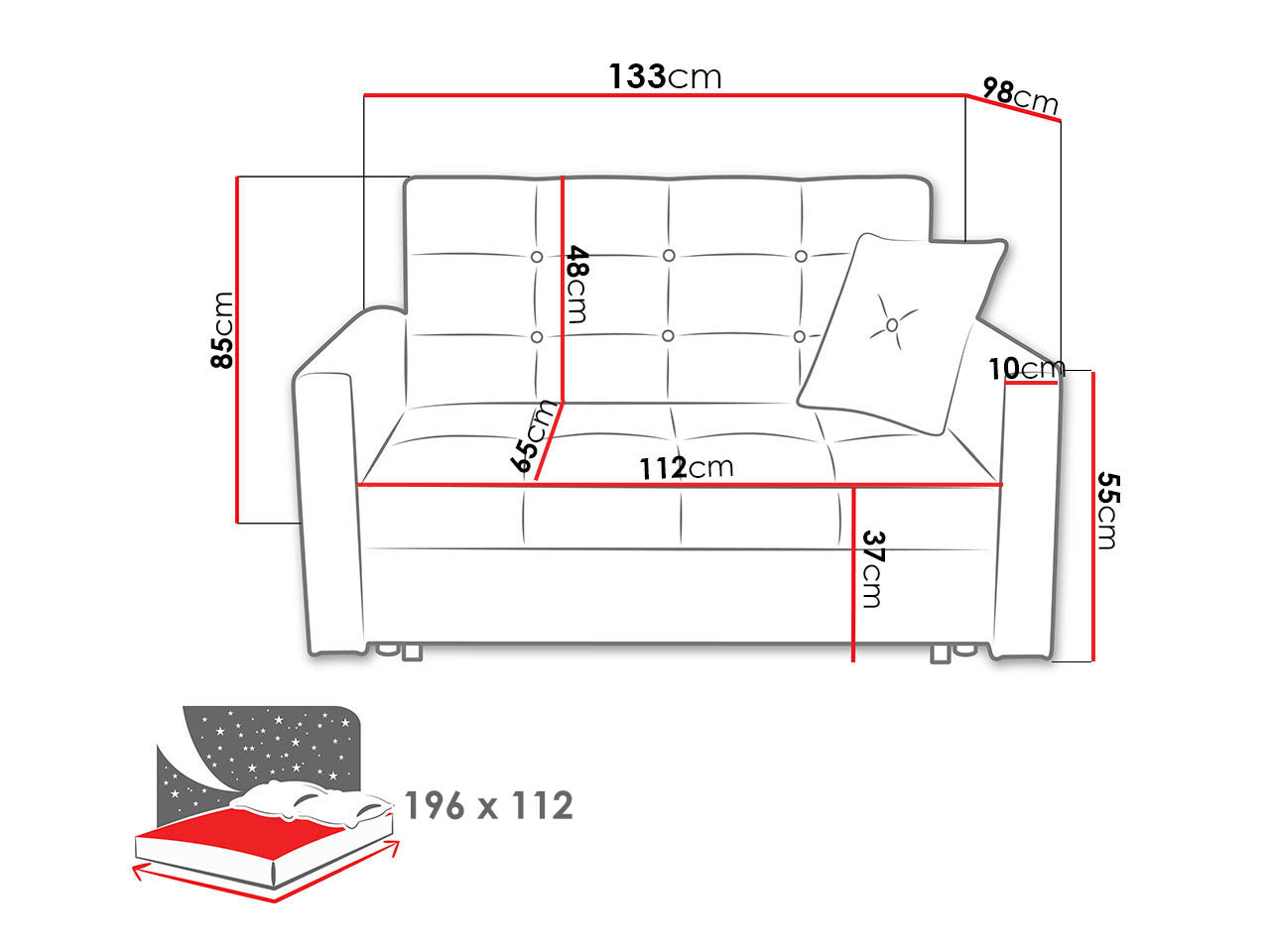 Sovesofa Seruna II (Tatum 279)