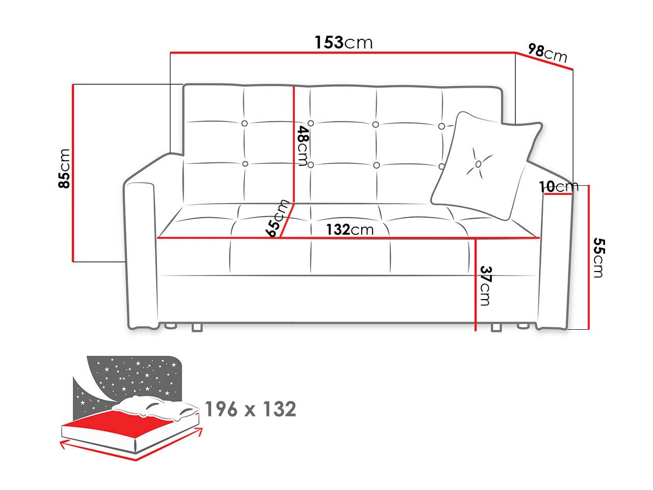 Sovesofa Seruna III (Nazar 225.05)