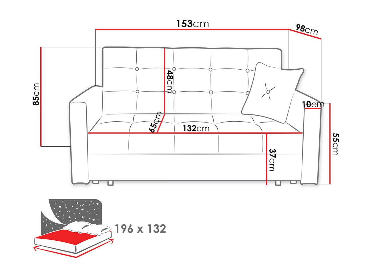 Sovesofa Seruna III (Tatum 278)