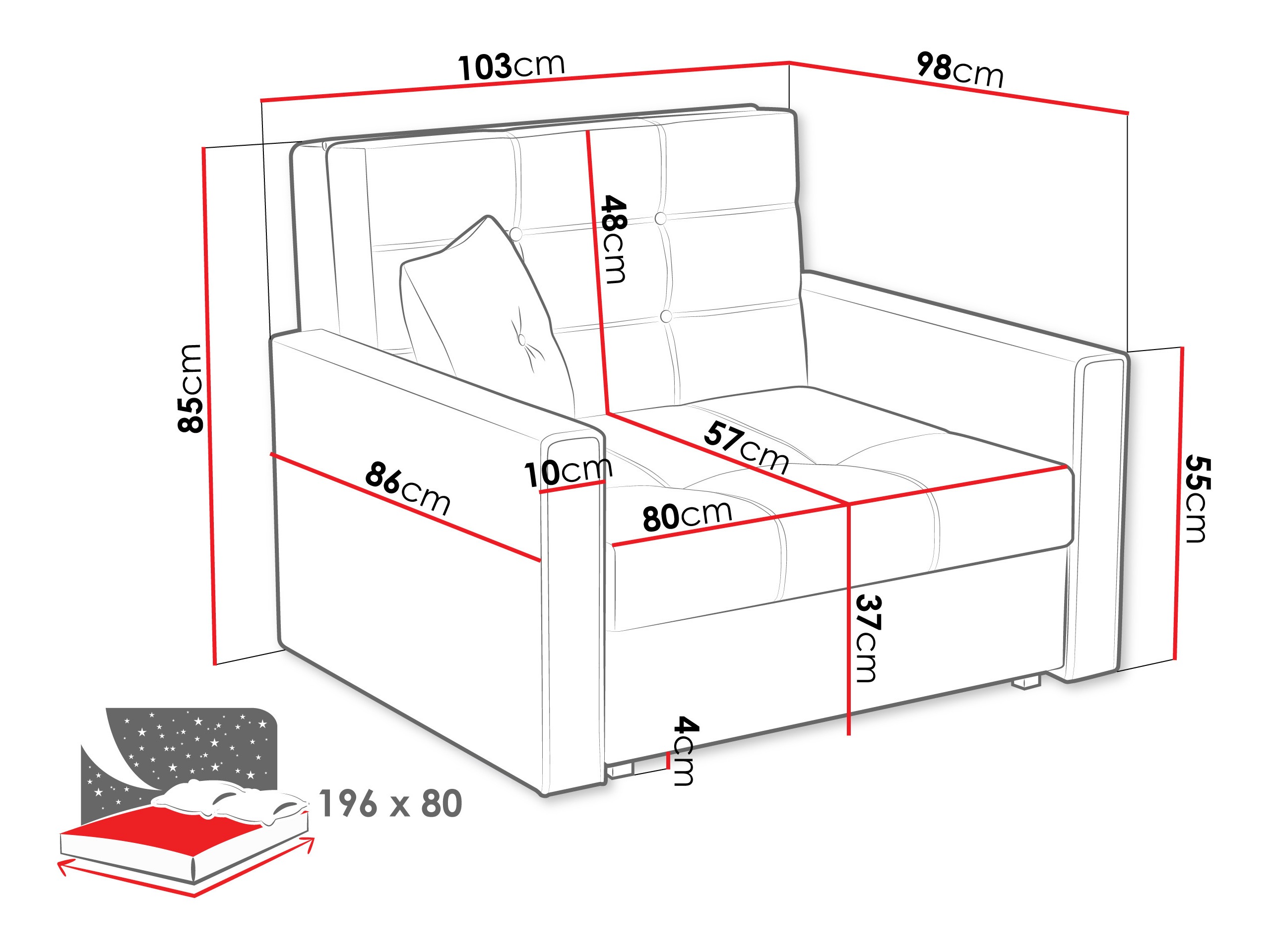 Lænestol Seruna I (Nazar 225.03)
