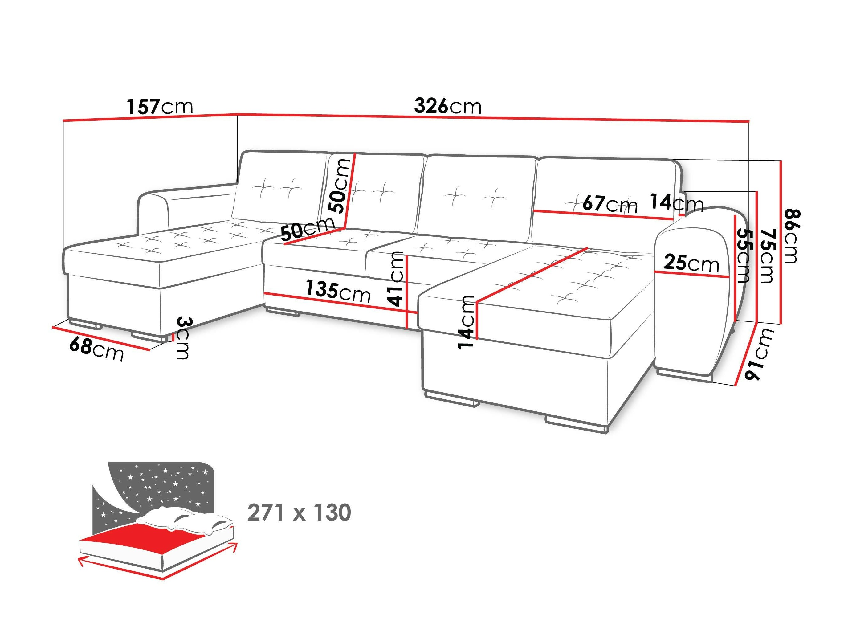 Hjørnesofa Arvada 117 (Monolith 97)
