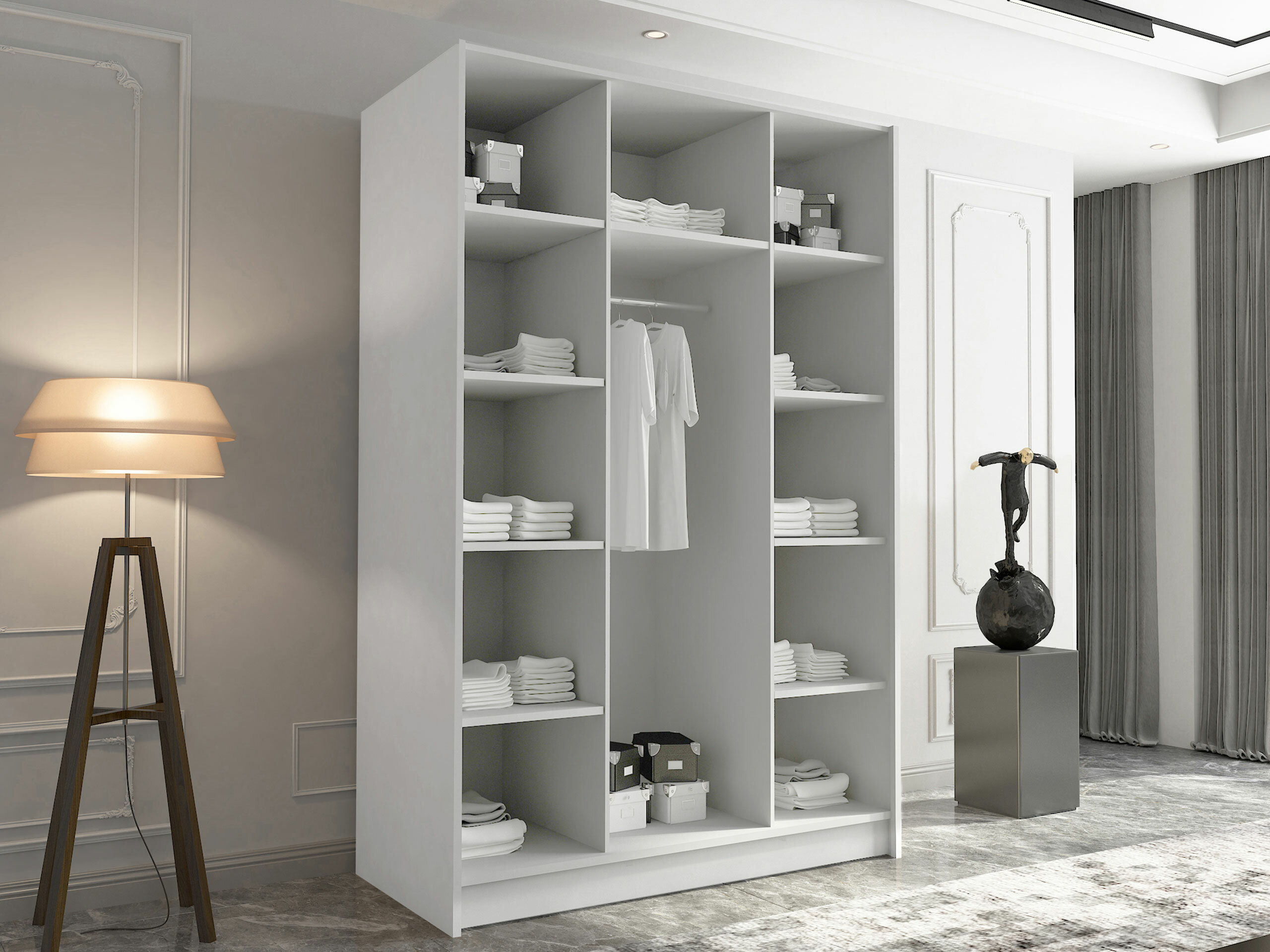 Garderobeskab Closico Decoron III (Hvid)