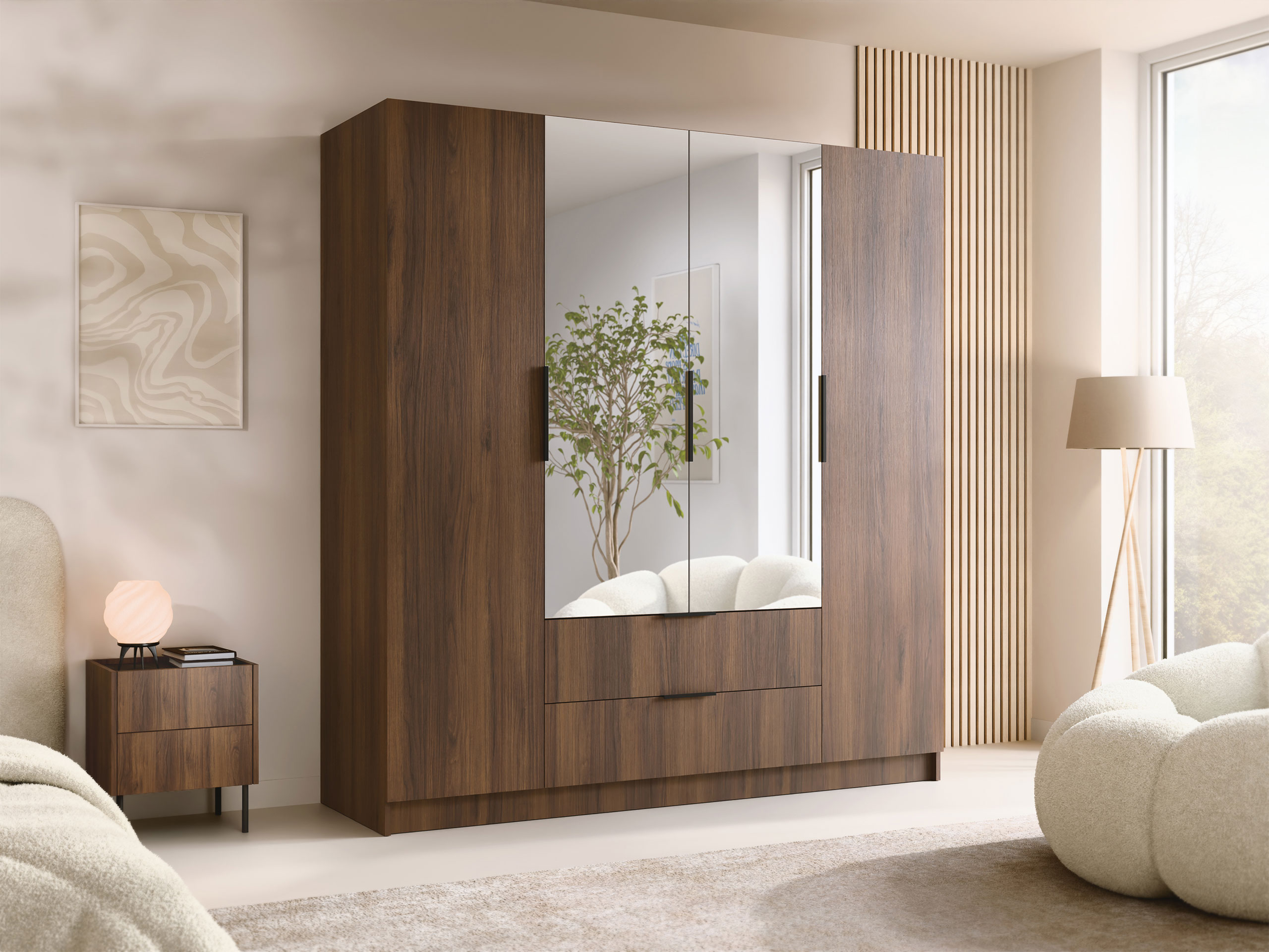 Garderobeskab Closico Cadron II (Valnød)