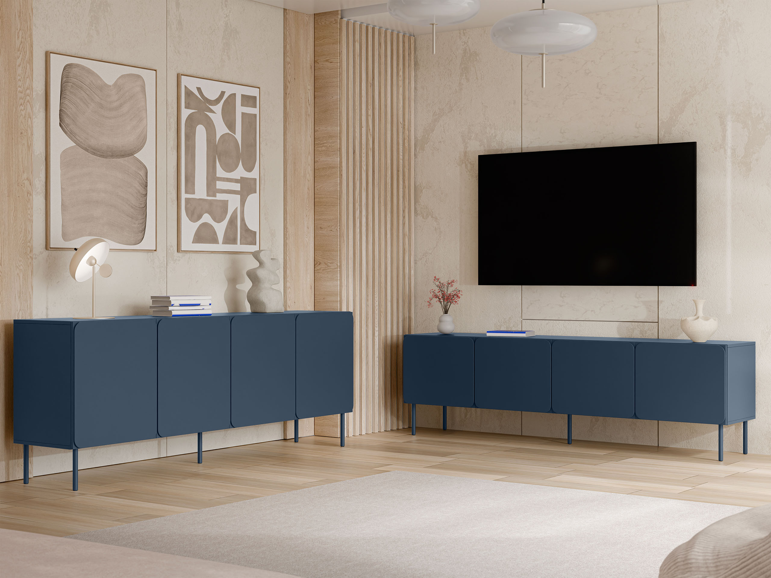 TV-bord Fentore 101 (Indigo)