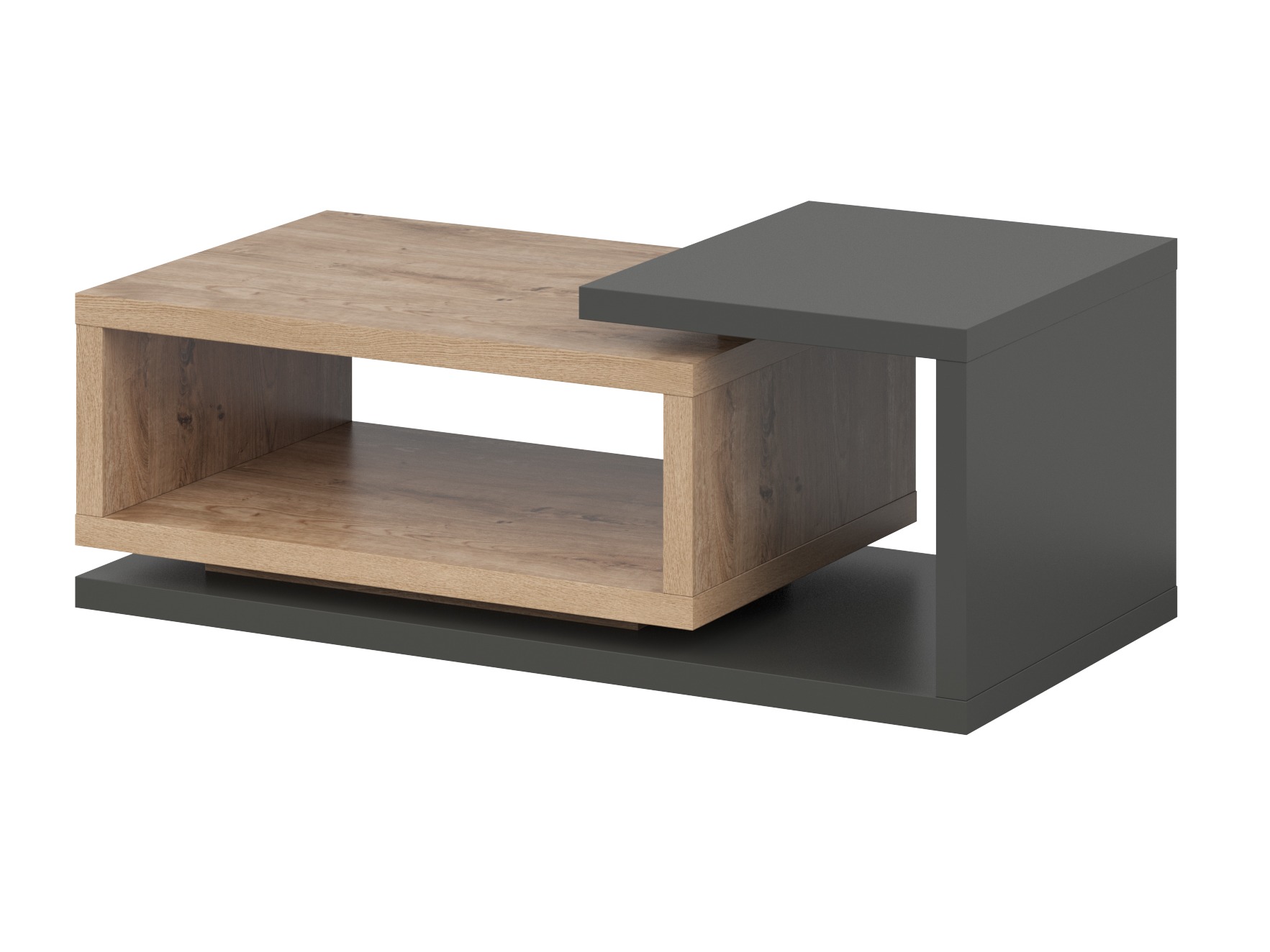 Sofabord Lutiva 104 (Antracit + Ribbec egetræ)